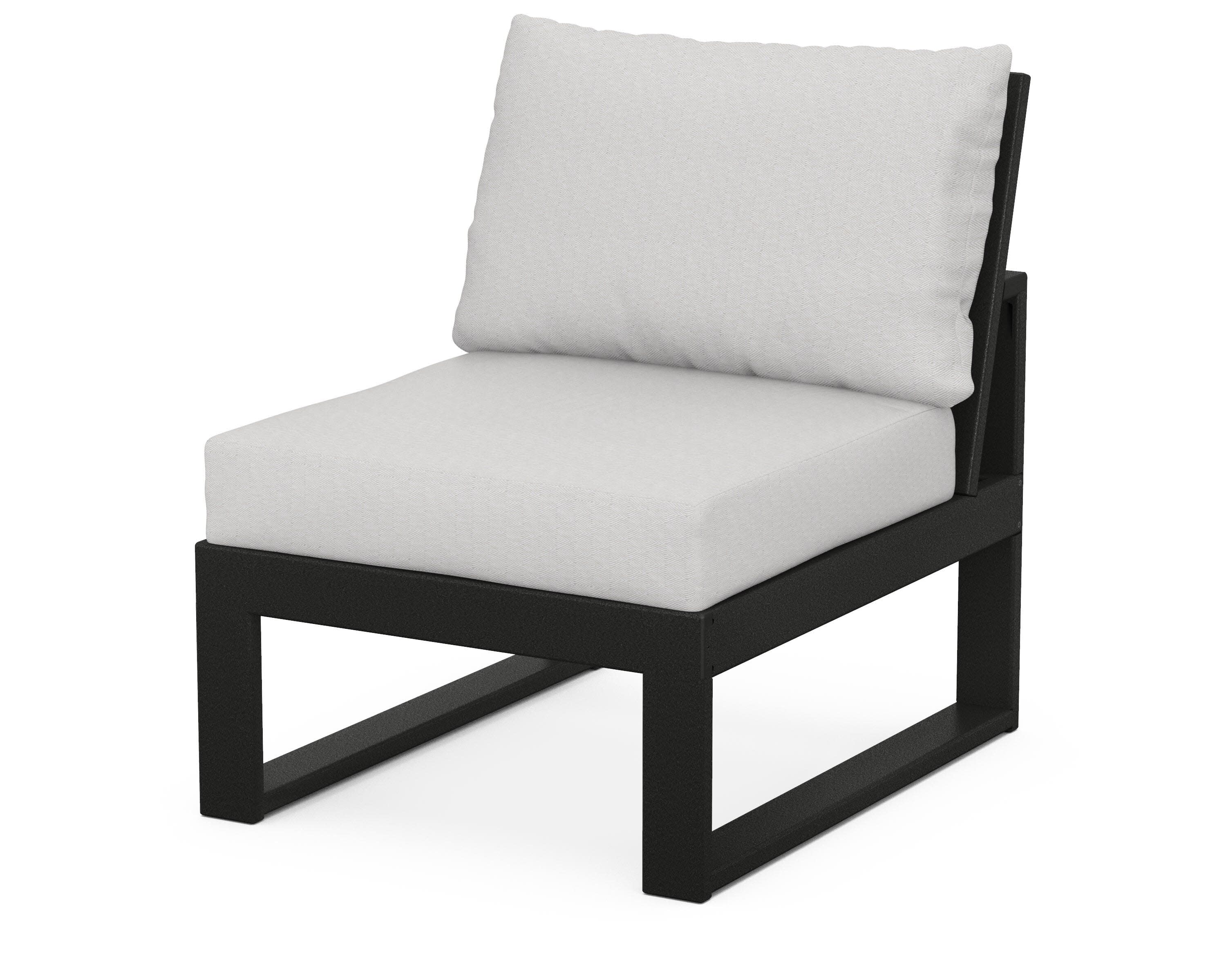 Modular Armless Chair in Black / Diamond in the Rough