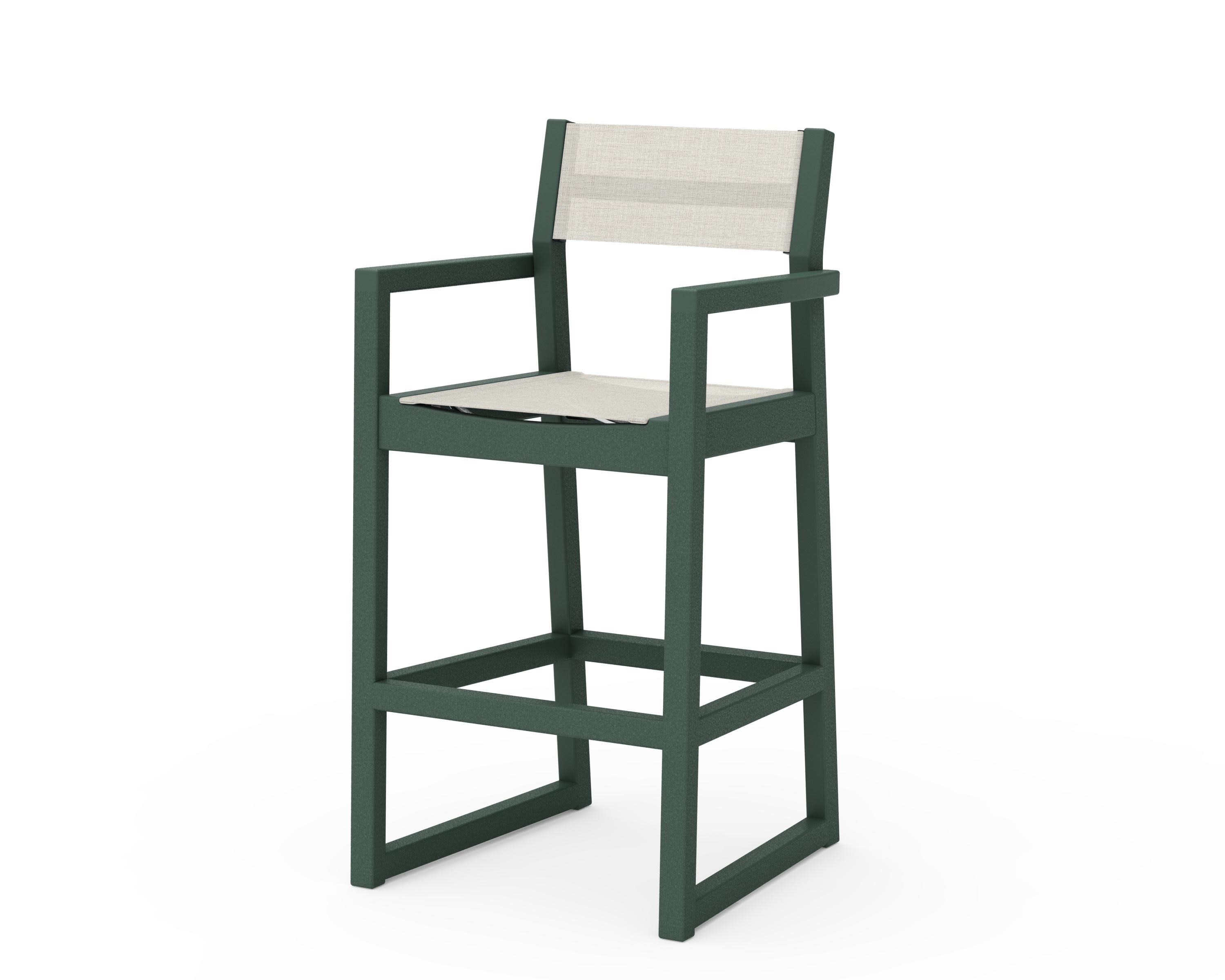 EDGE Sling Bar Arm Chair in Green / Parchment Sling