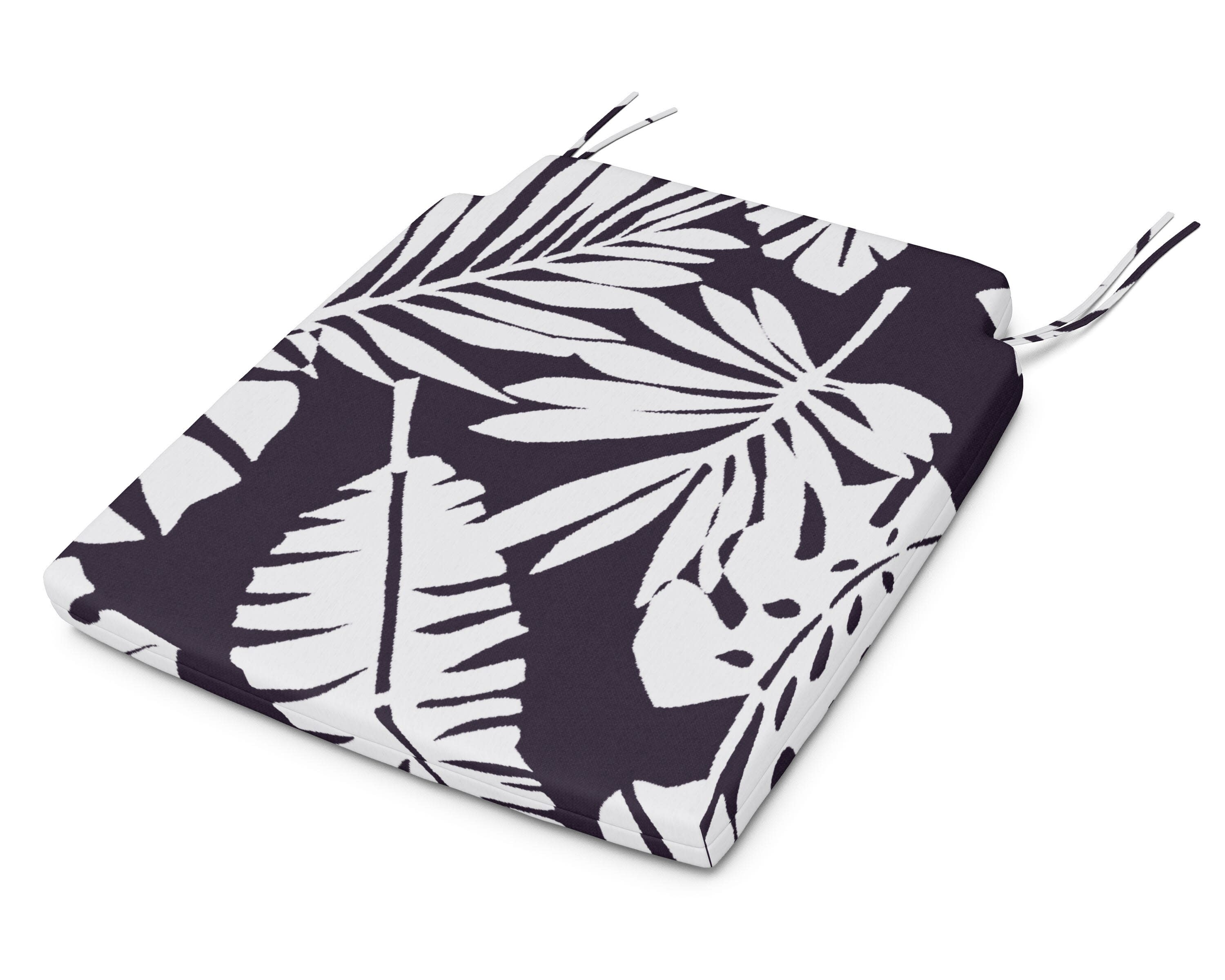 Savannah Dining Seat Pad in Leaf Navy