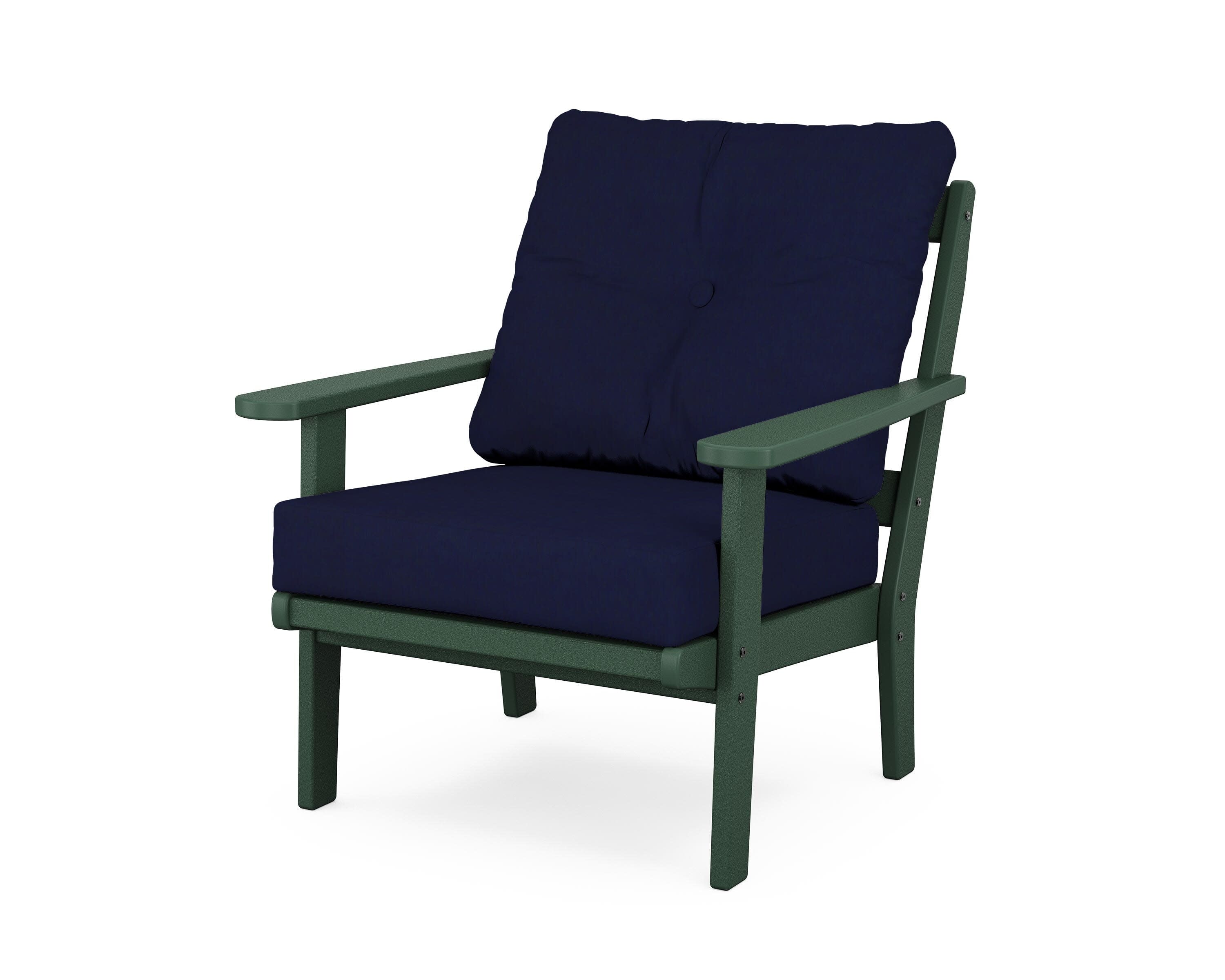 Mission Deep Seating Chair in Green / Navy
