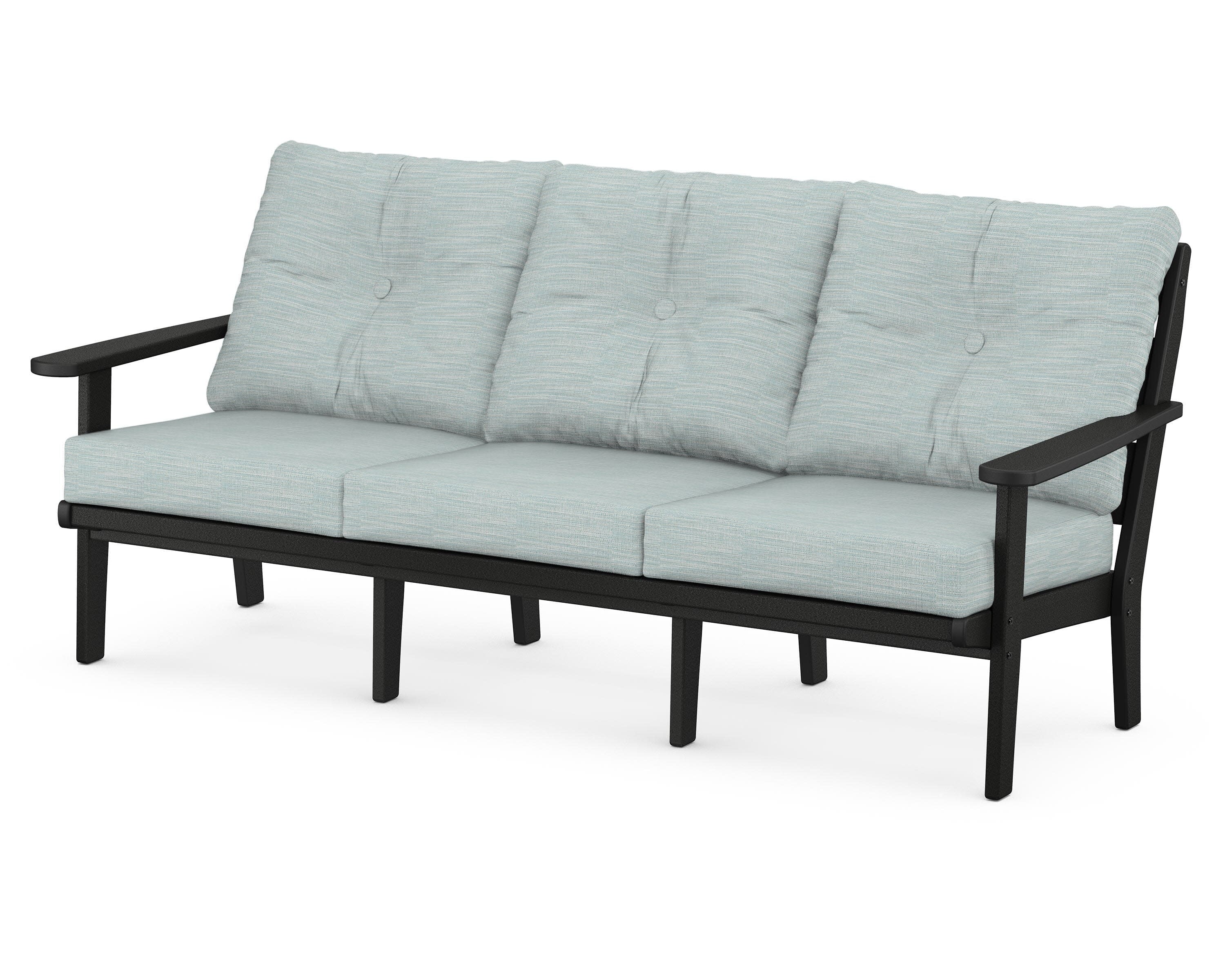 Lakeside Deep Seating Sofa in Black / Soothe Mist
