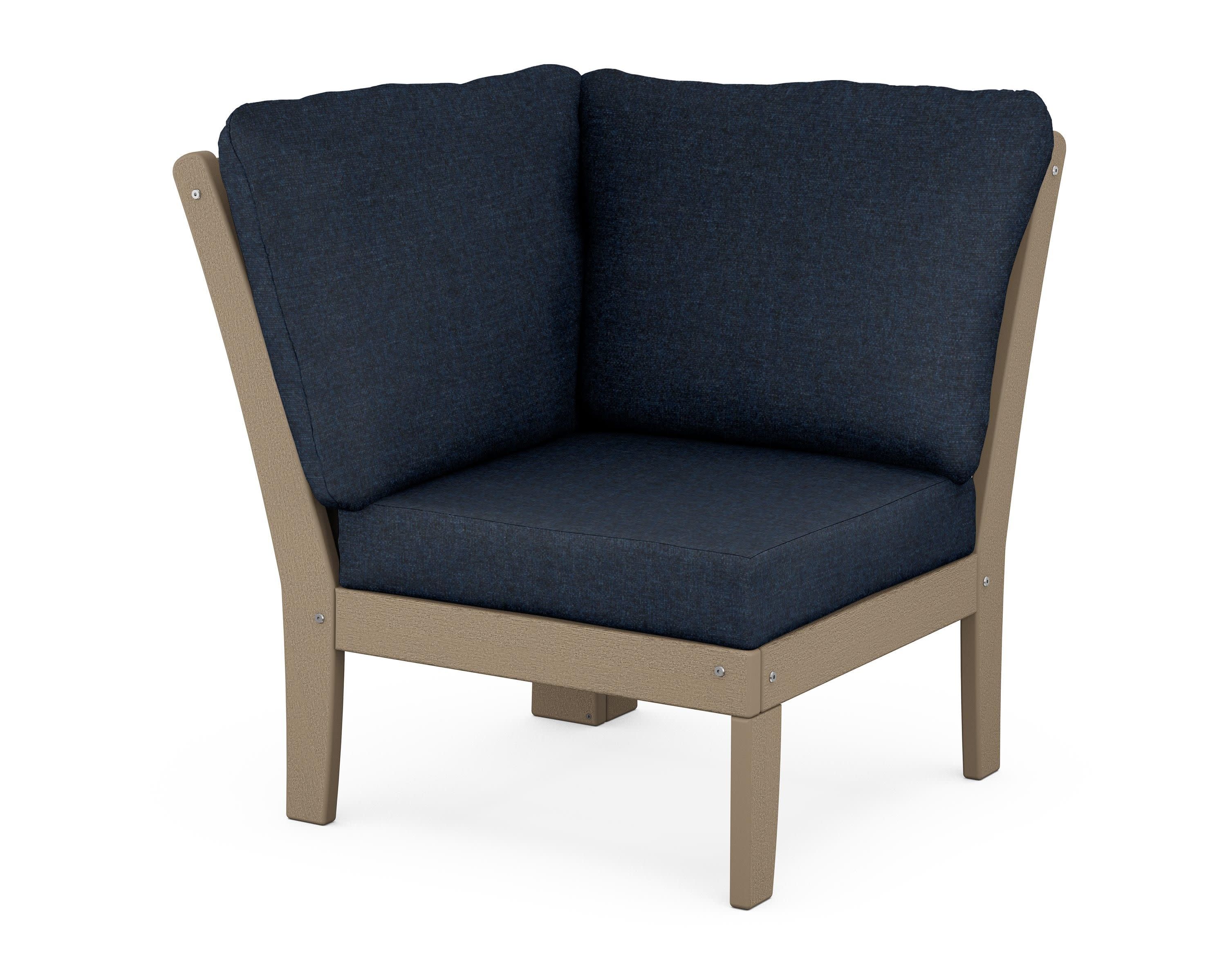 Braxton Modular Corner Chair in Vintage Sahara / Marine Indigo