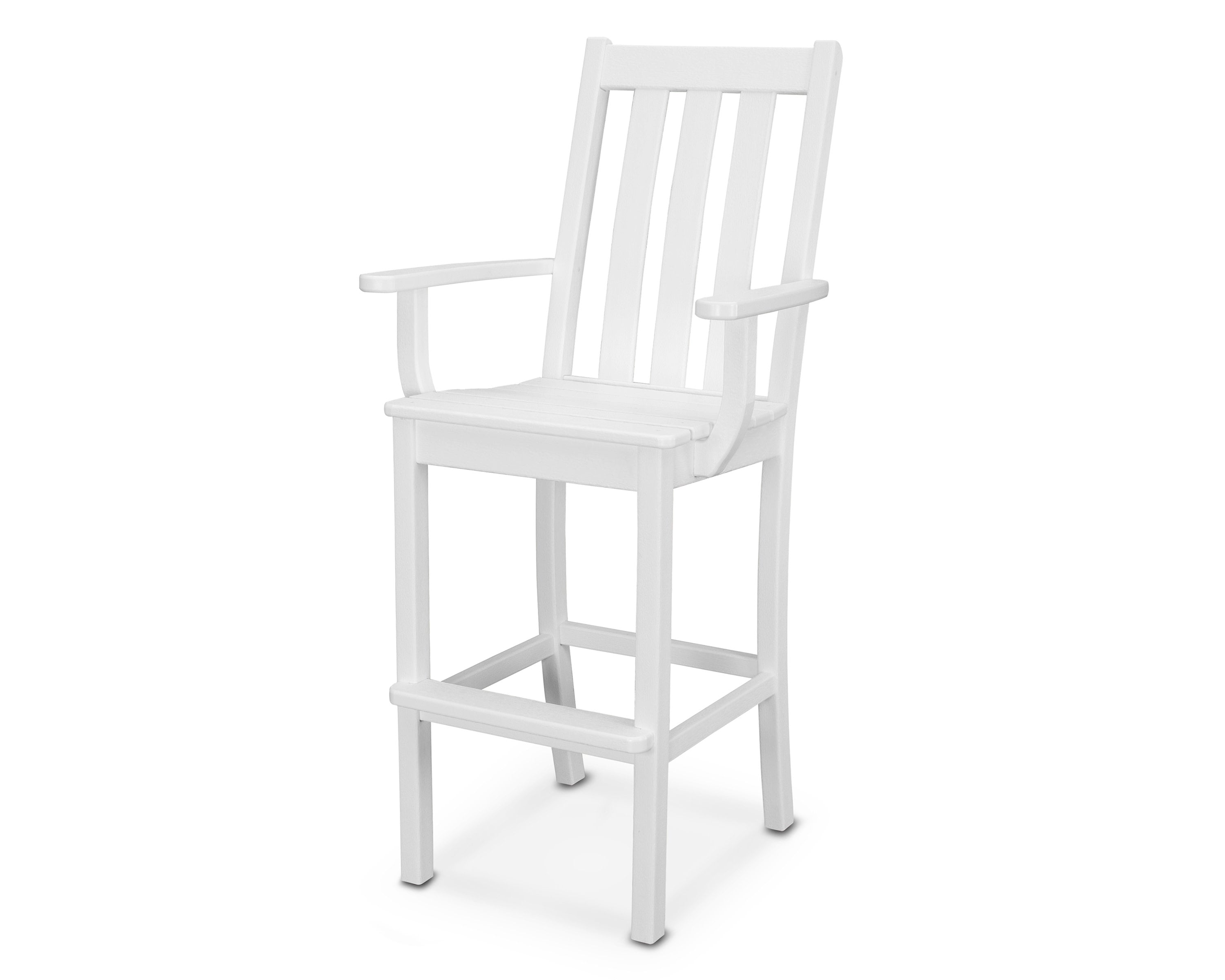 Vineyard Bar Arm Chair in White
