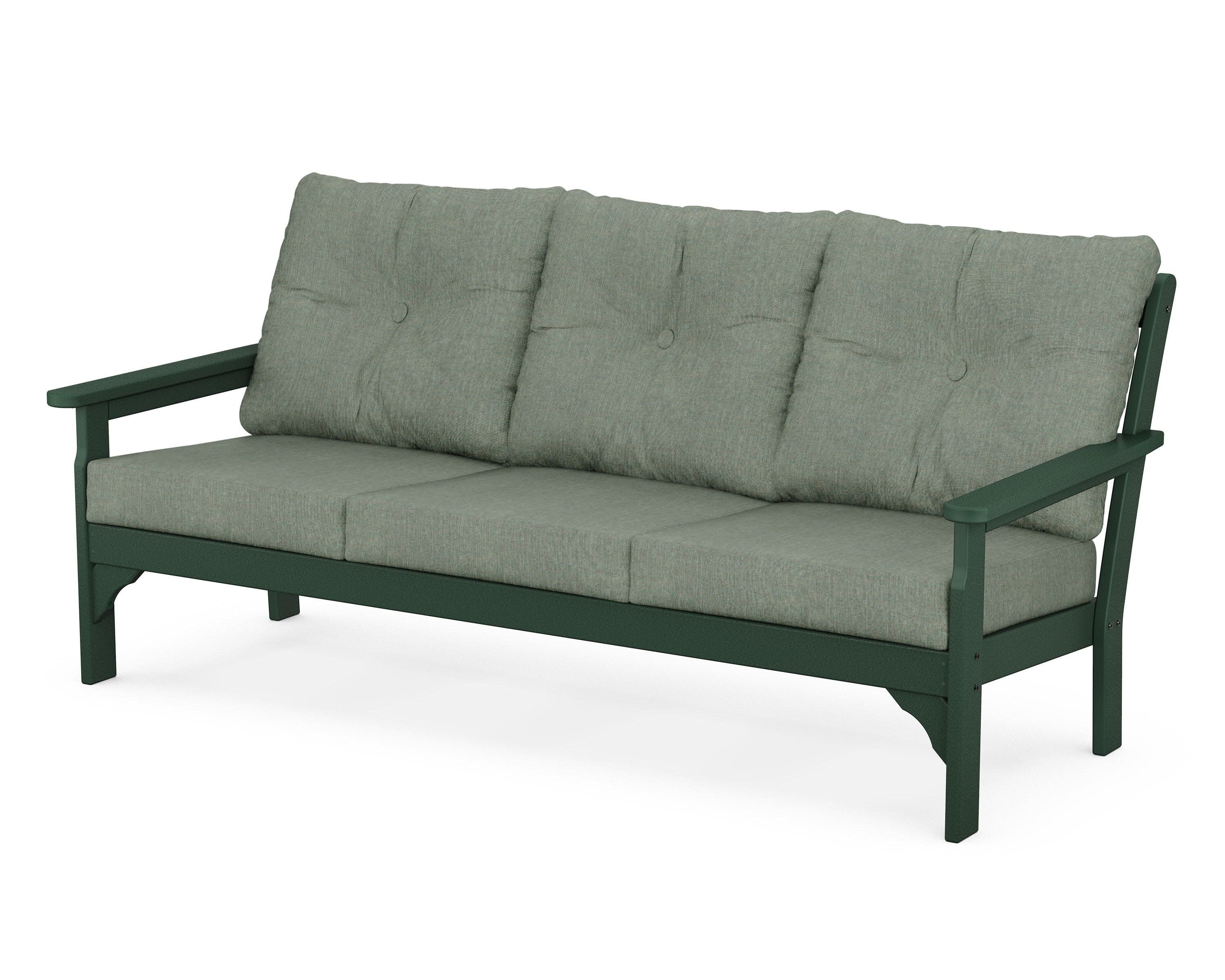 Vineyard Deep Seating Sofa in Green / Cast Sage