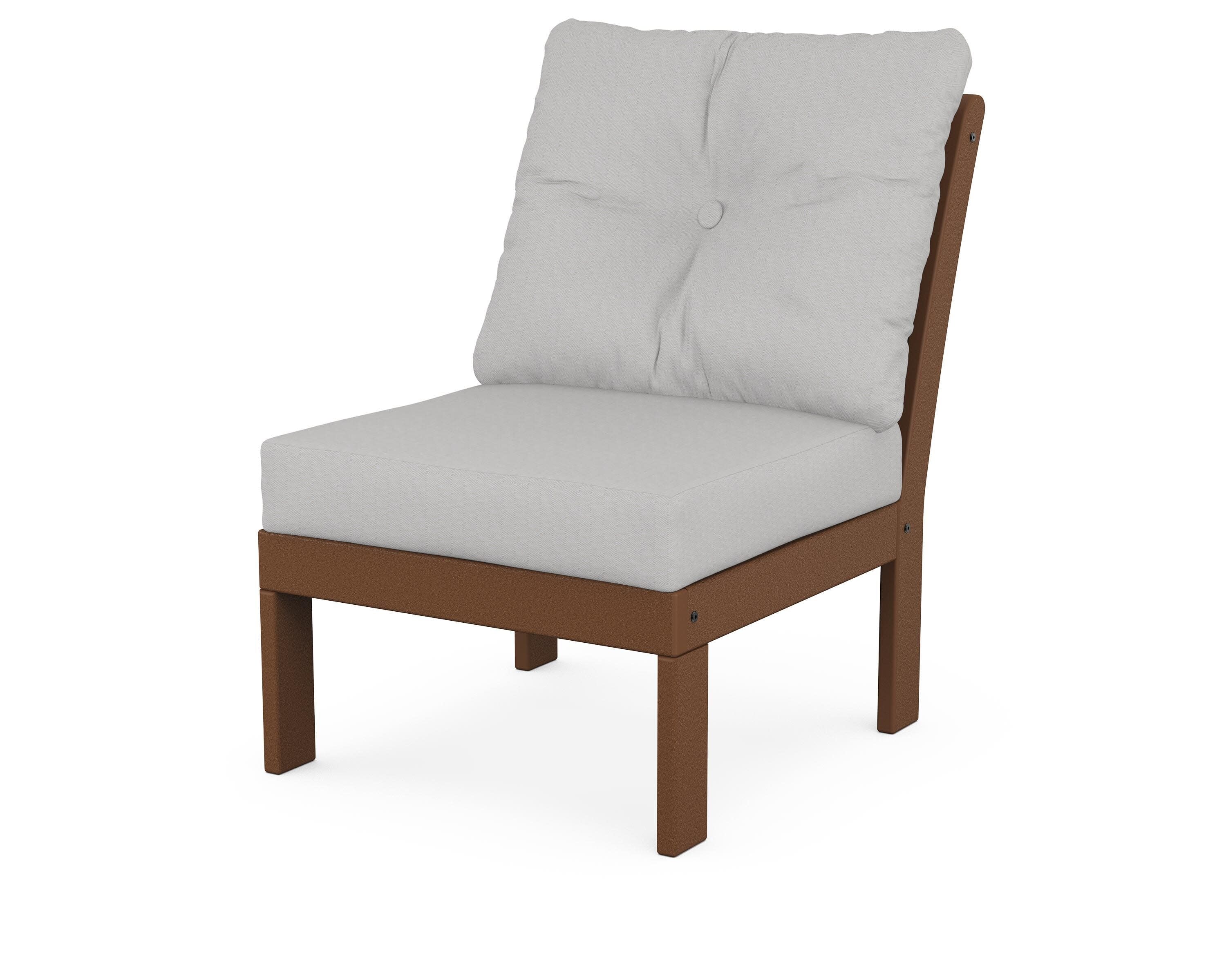 Vineyard Modular Armless Chair in Teak / Diamond in the Rough