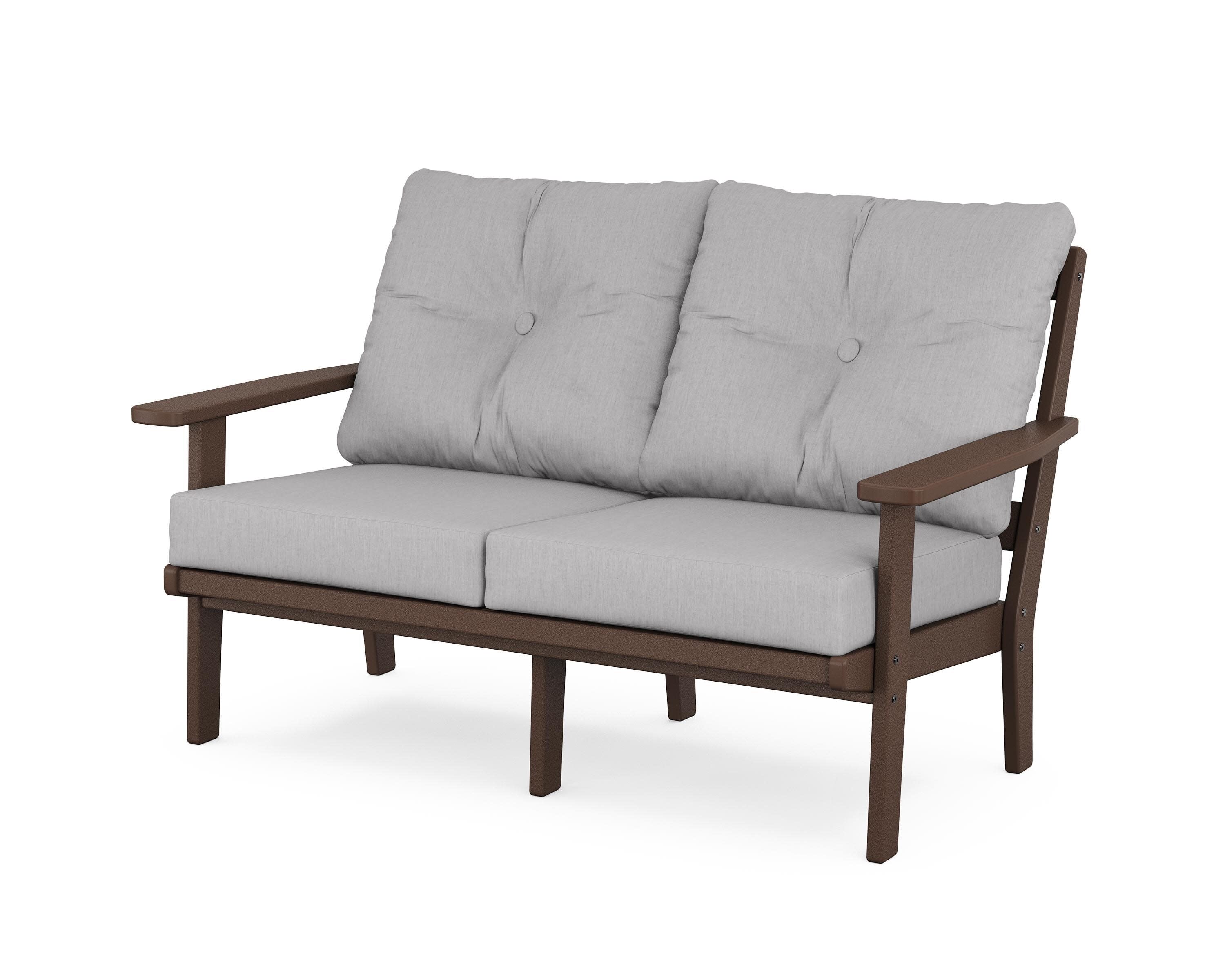 Oxford Deep SeatingLoveseat in Mahogany / Granite