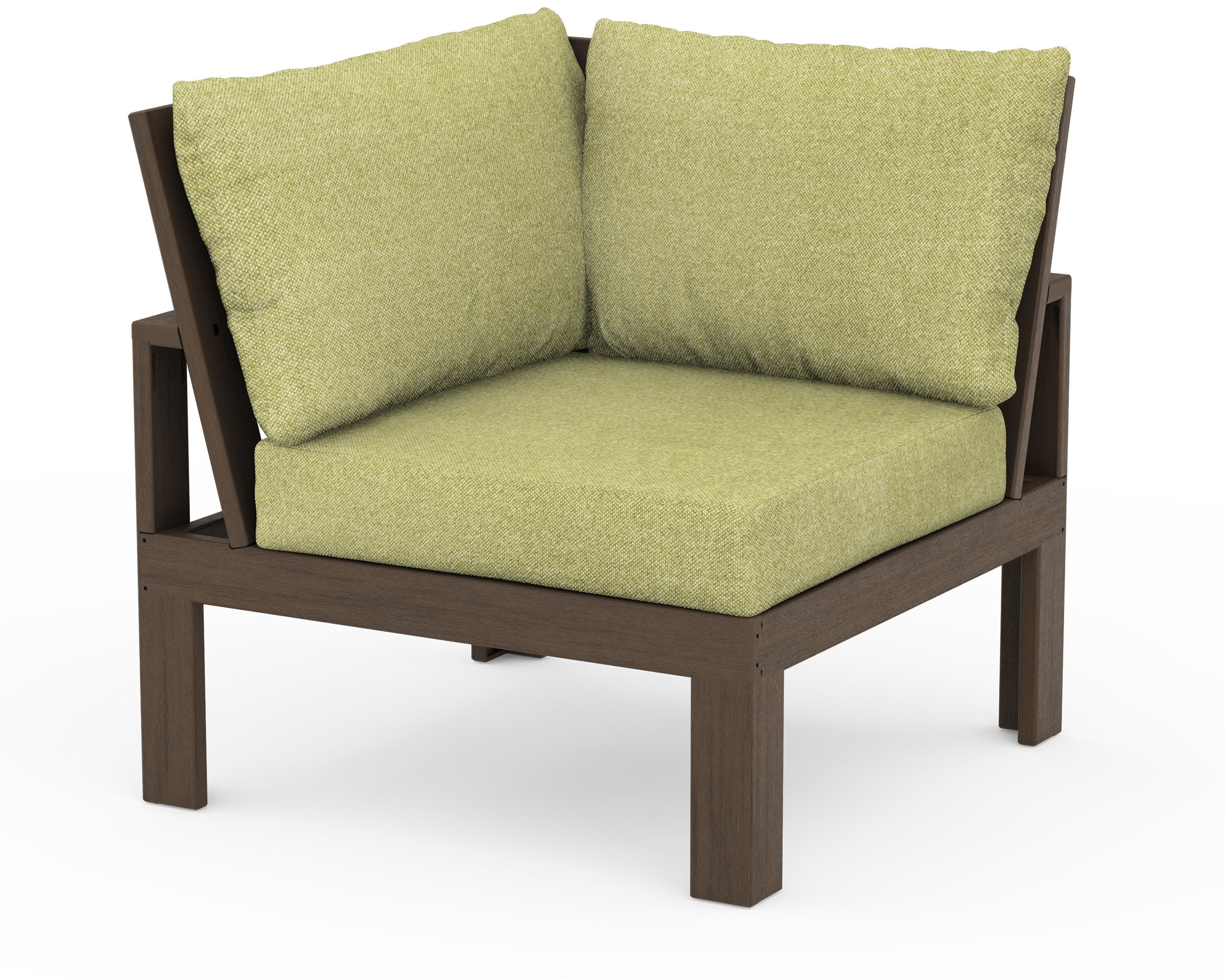 Modular Corner Chair in Kona / Chartreuse Boucle