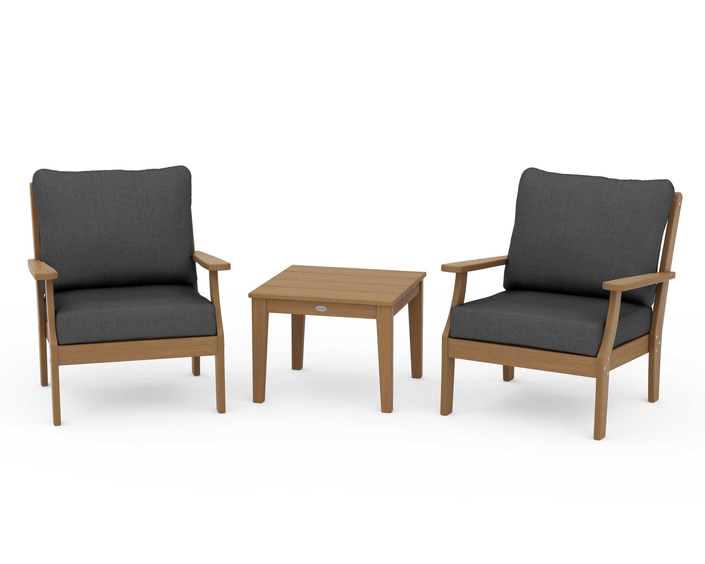 Braxton 3-Piece Deep Seating Set in Natural / Spectrum Carbon