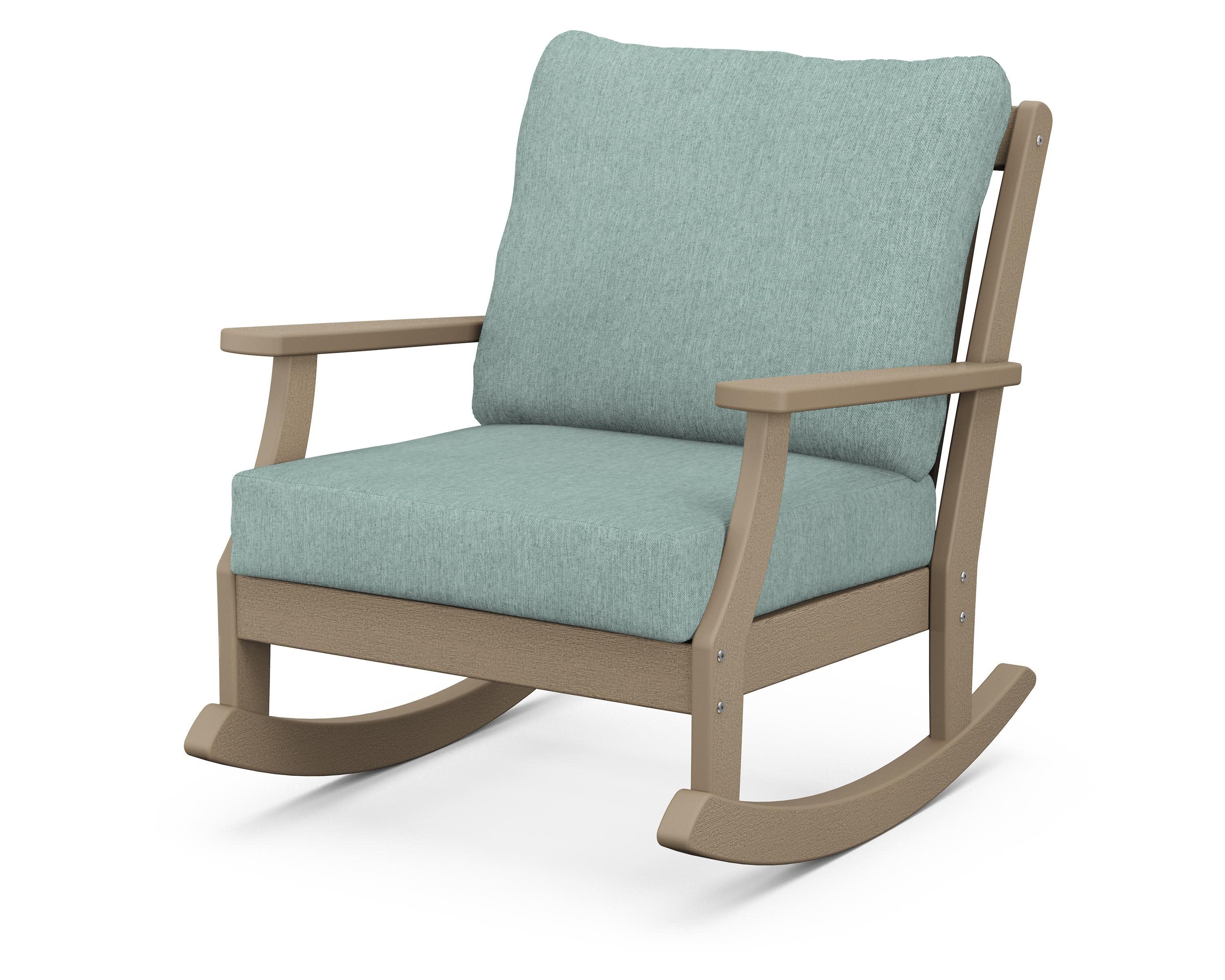 Braxton Deep Seating Rocking Chair in Vintage Sahara / Glacier Spa