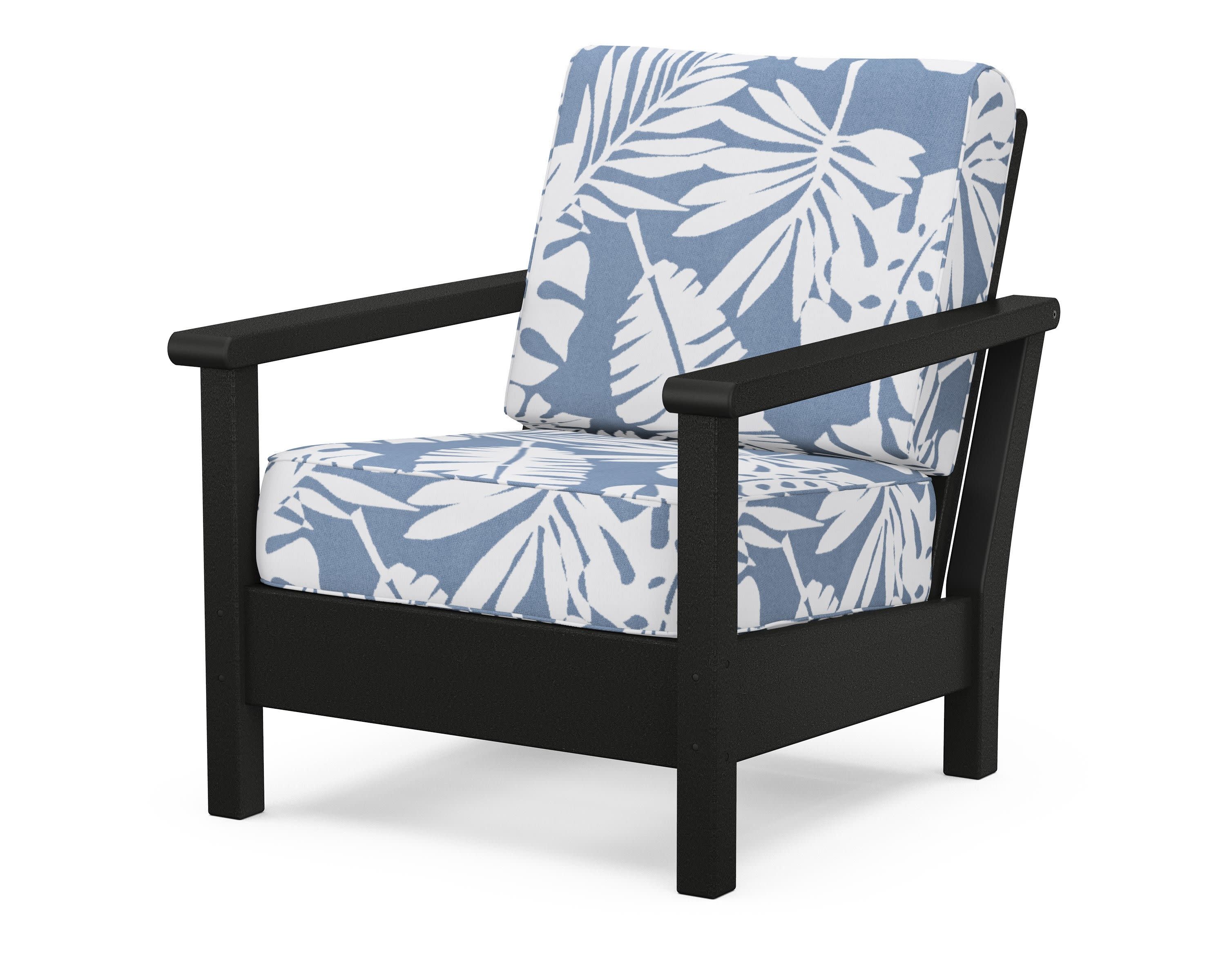 Harbour Deep Seating Chair in Black / Leaf Sky Blue
