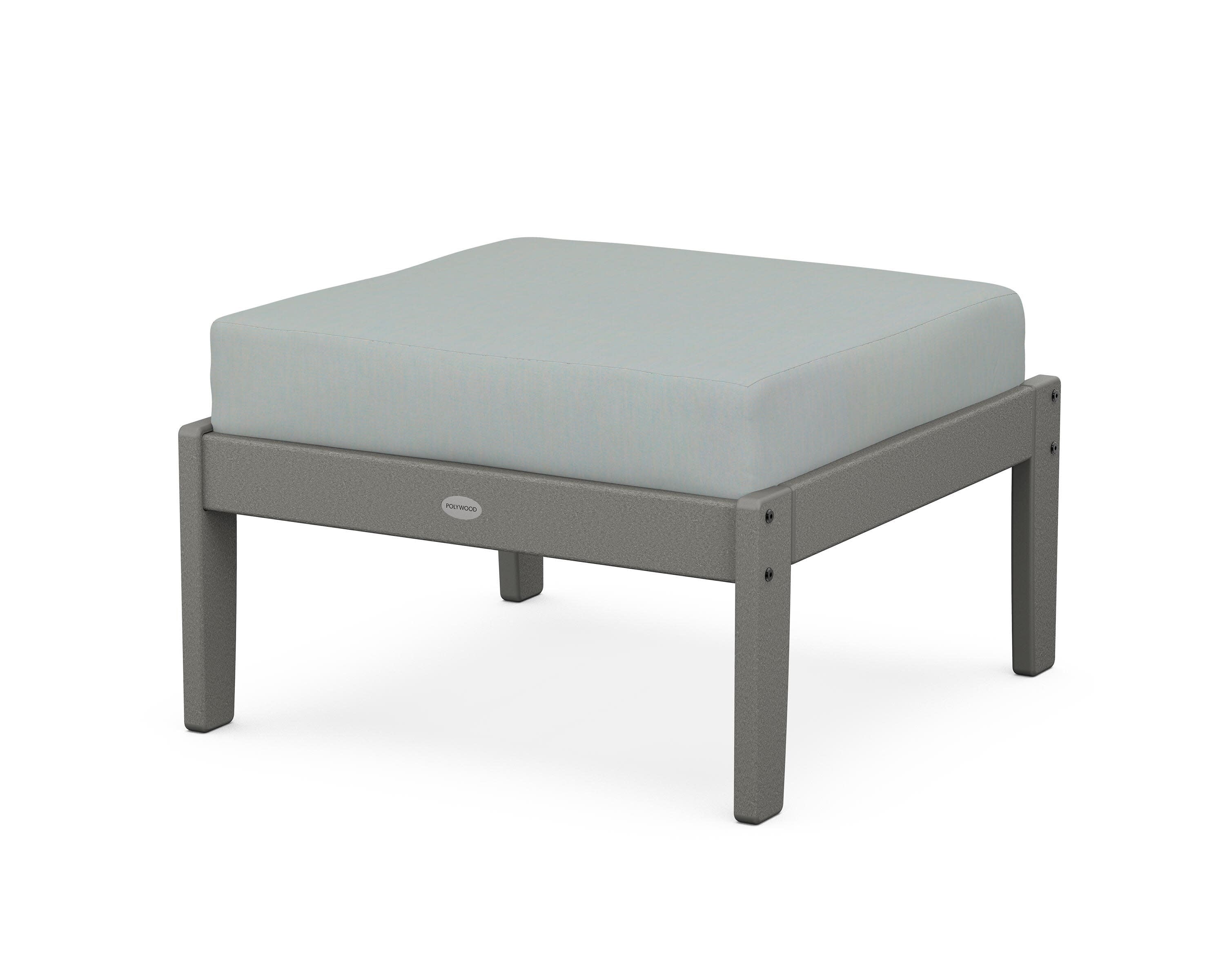 Braxton Deep Seating Ottoman in Slate Grey / Spa