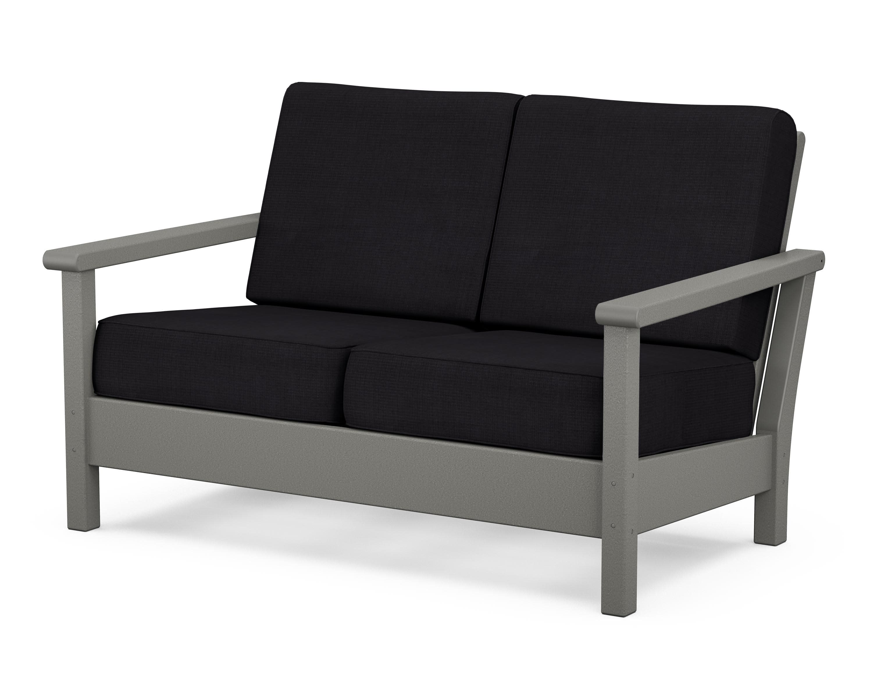 Harbour Deep Seating Loveseat in Slate Grey / Midnight Linen