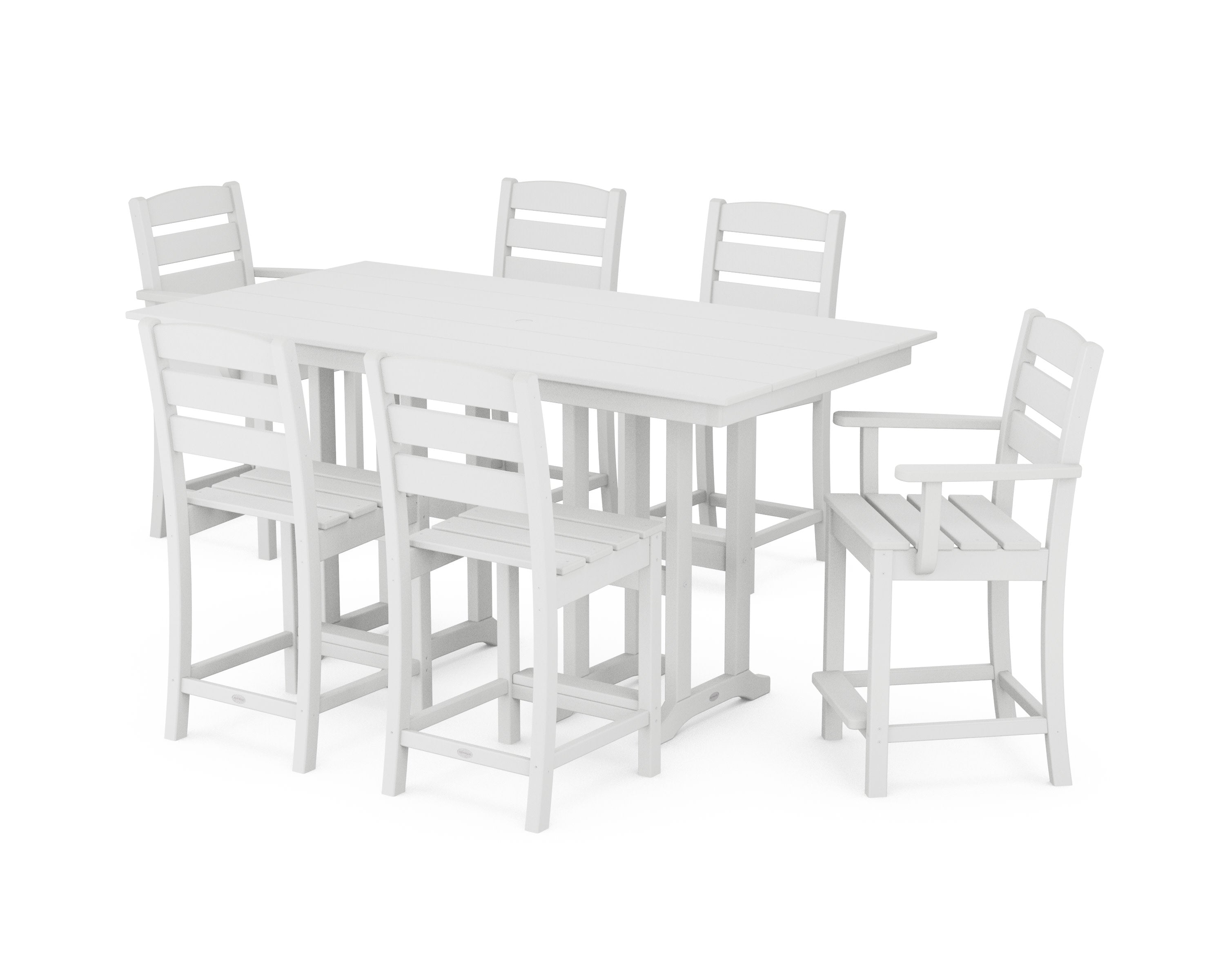 Lakeside 7-Piece Counter Set in White
