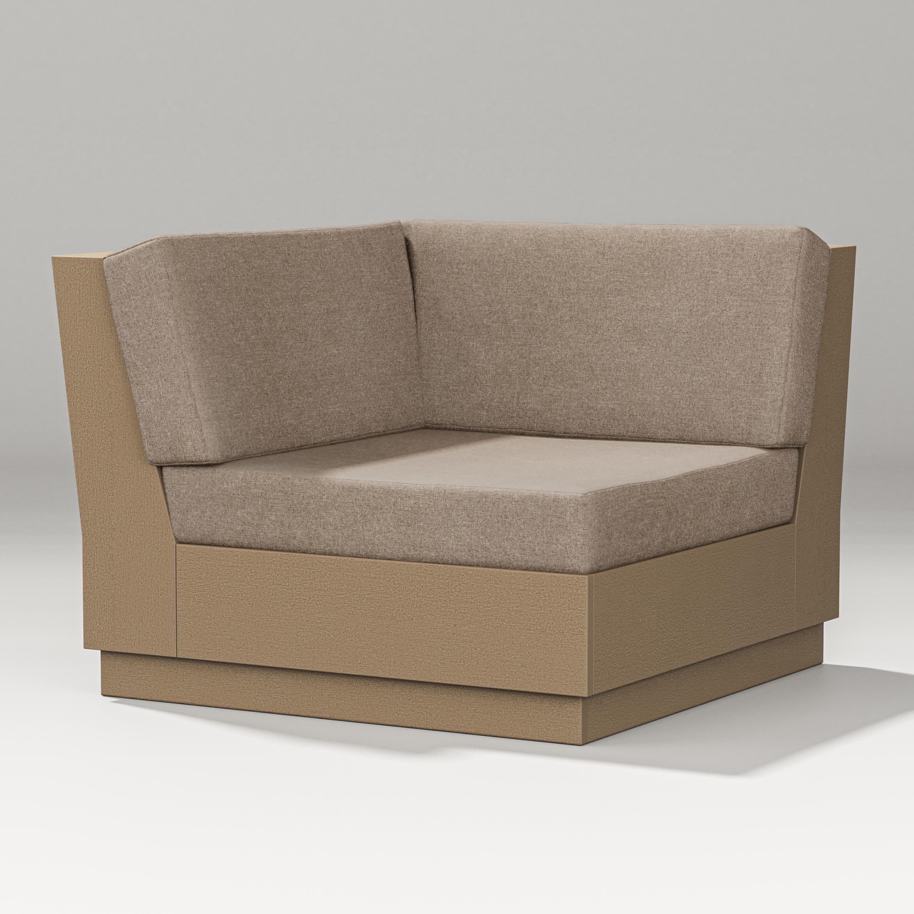 Elevate Modular Corner Chair in Vintage Sahara / Spiced Burlap