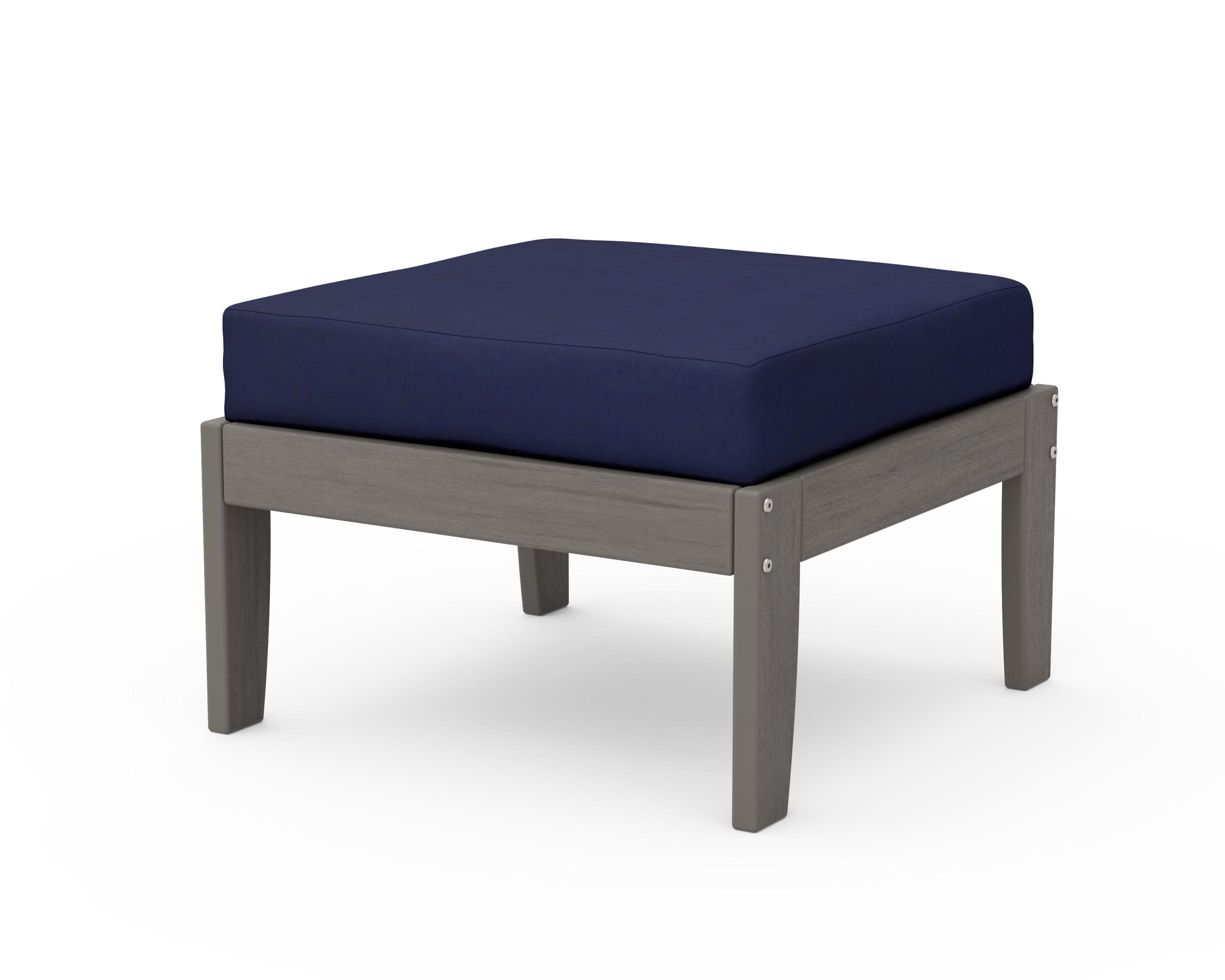 Modular Ottoman - Classic in Driftwood / Navy