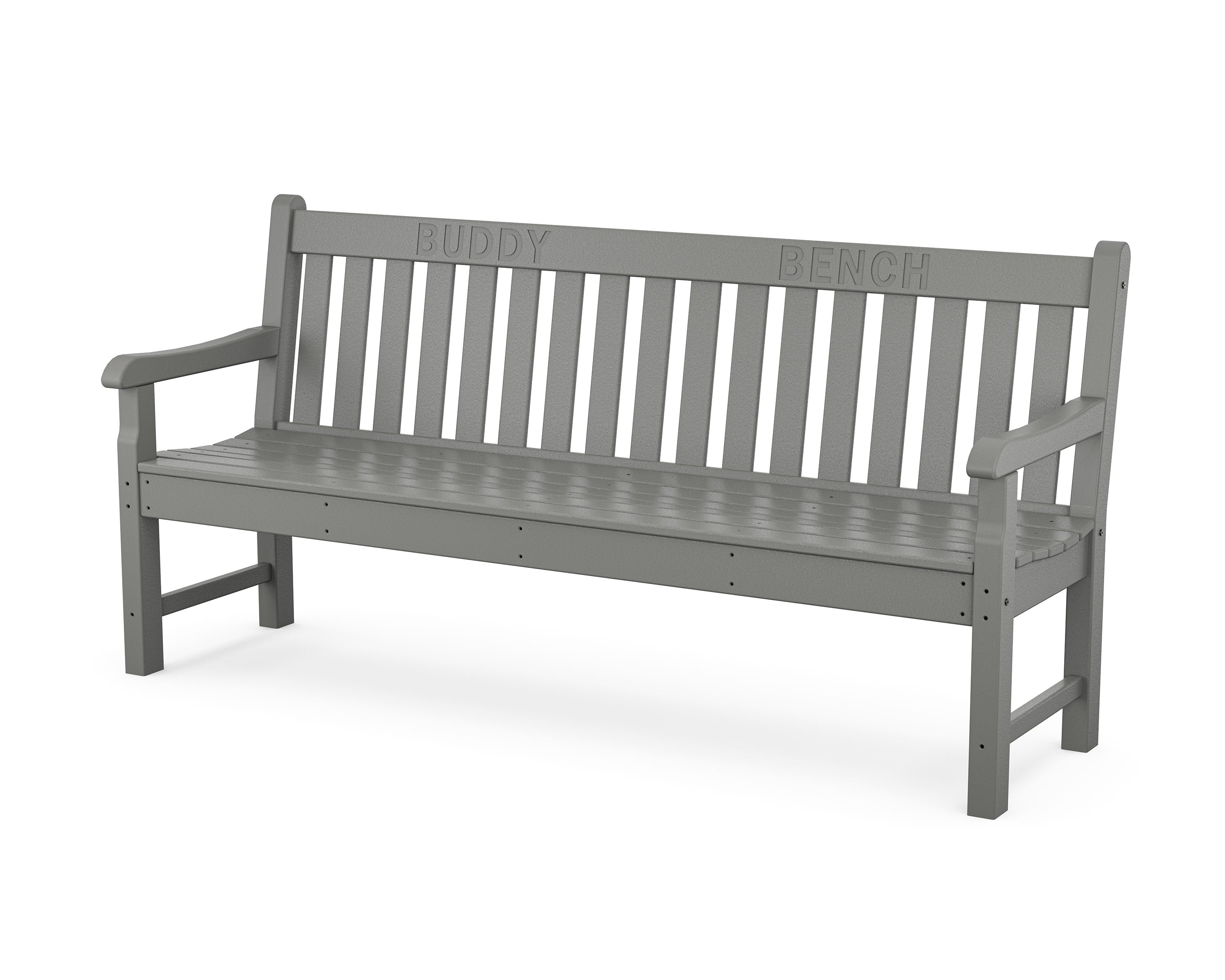 72" Buddy Bench in Slate Grey
