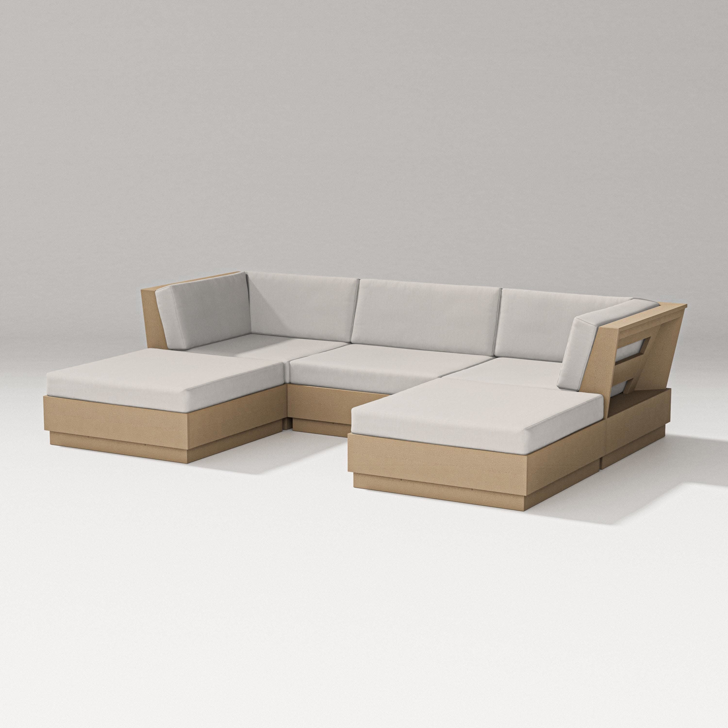 Elevate Double Chaise Sectional in Vintage Sahara / Cast Ash