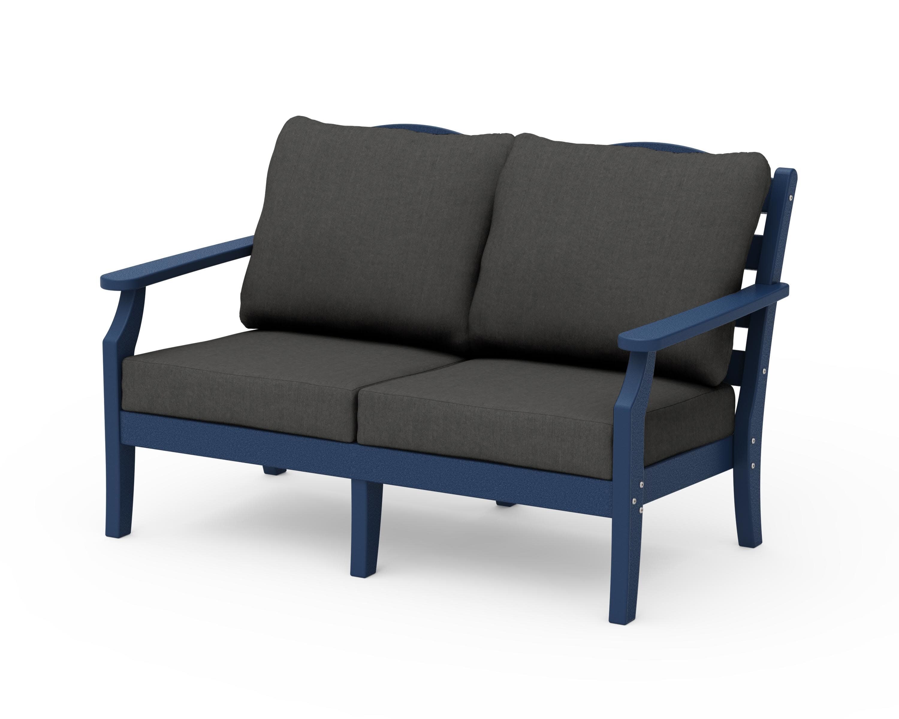 Savannah Deep Seating Loveseat in Navy / Spectrum Carbon