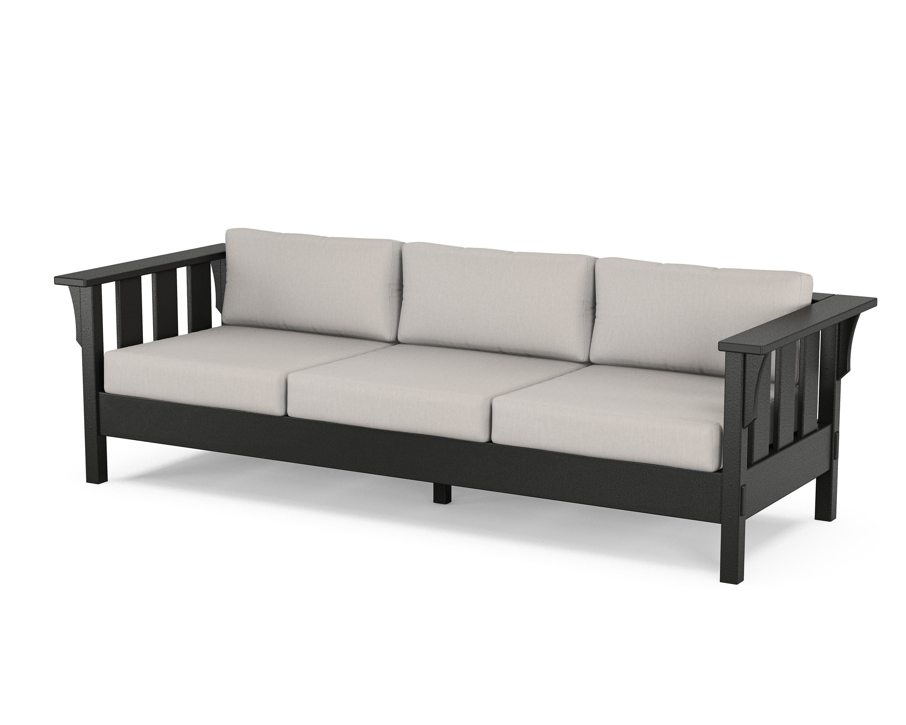 Acadia Deep Seating Sofa in Black / Cast Ash