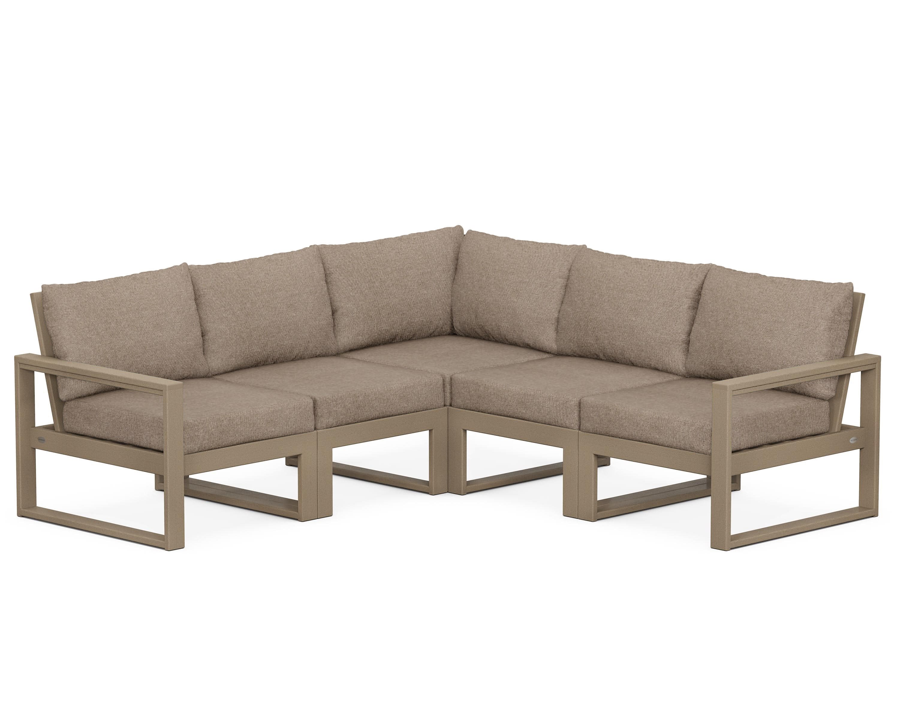 EDGE 5-Piece Modular Deep Seating Set in Vintage Sahara / Spiced Burlap