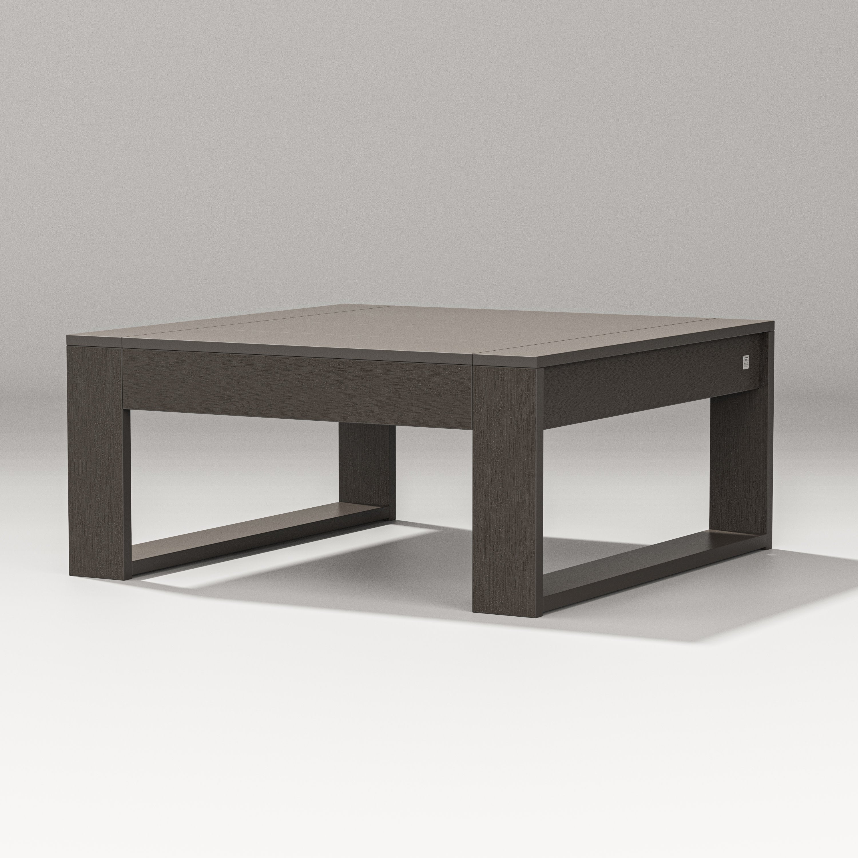Latitude Square Coffee Table in Vintage Coffee