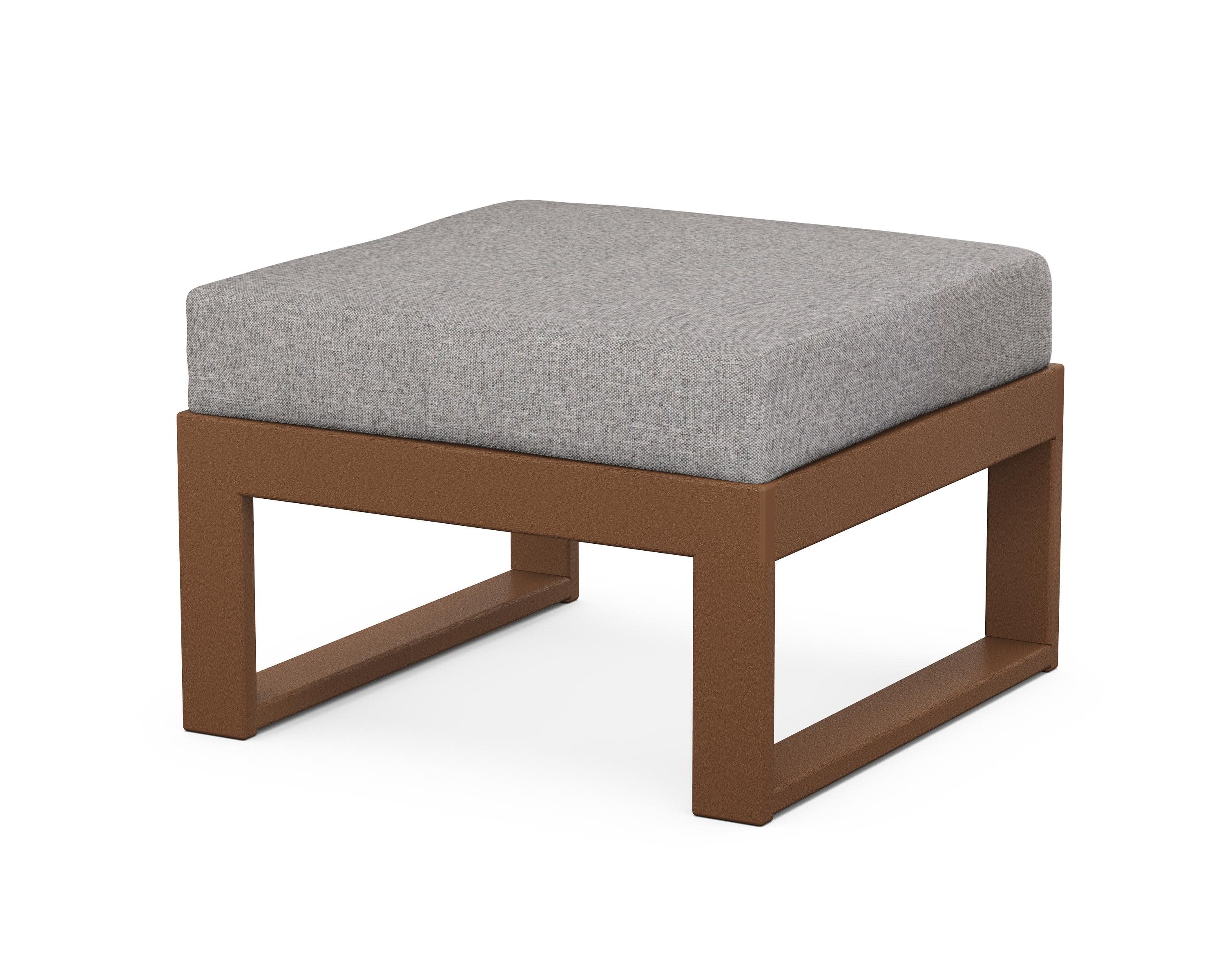 Modular Ottoman - Modern in Teak / Grey Mist