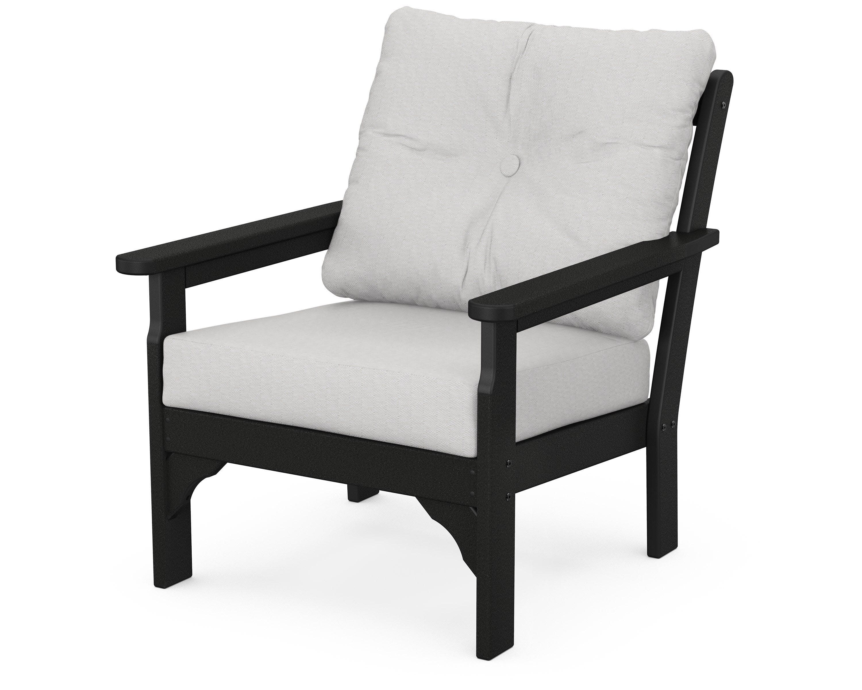 Vineyard Deep Seating Chair in Black / Diamond in the Rough