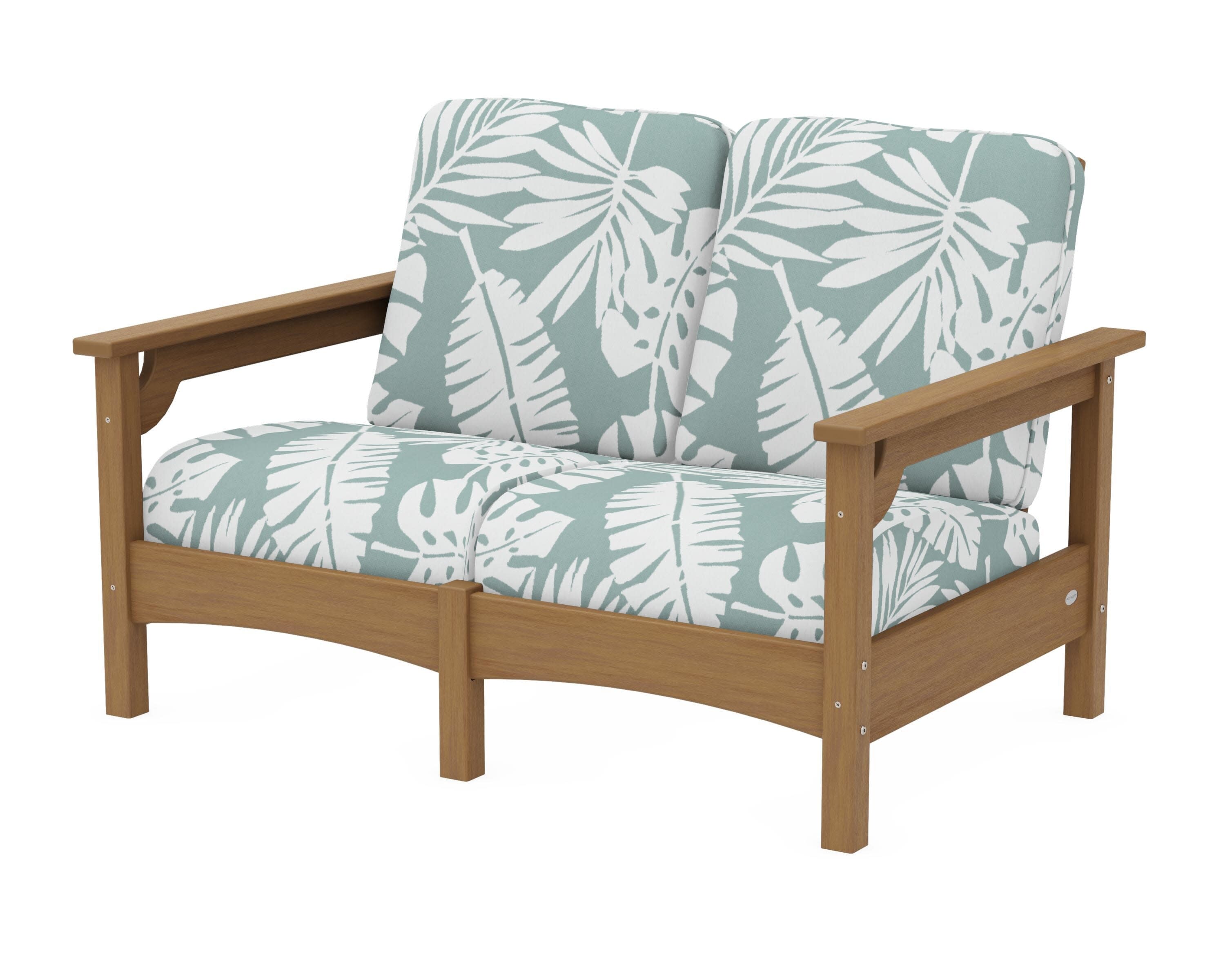 Club Loveseat in Natural / Leaf Glacier Spa