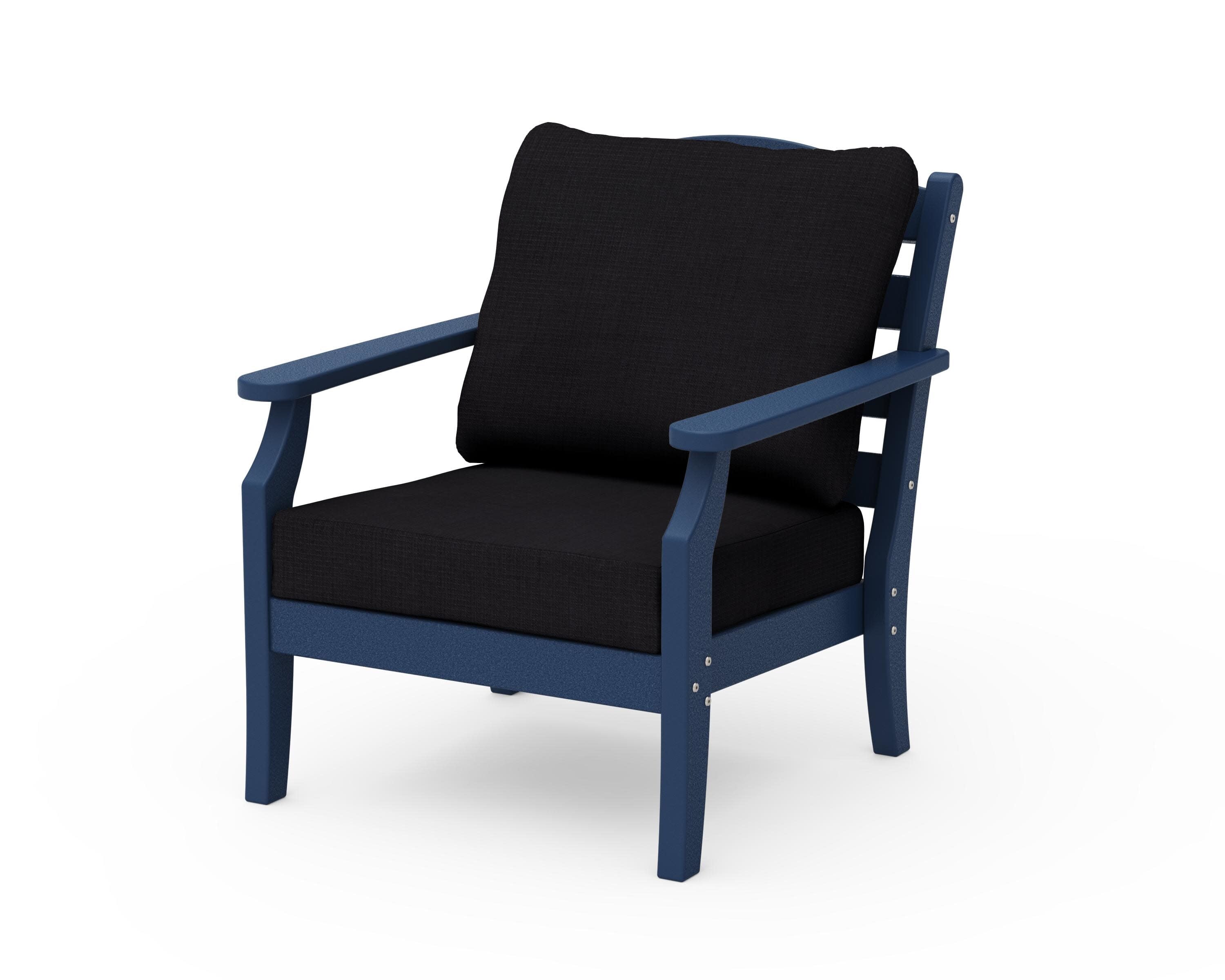 Savannah Deep Seating Chair in Navy / Midnight Linen