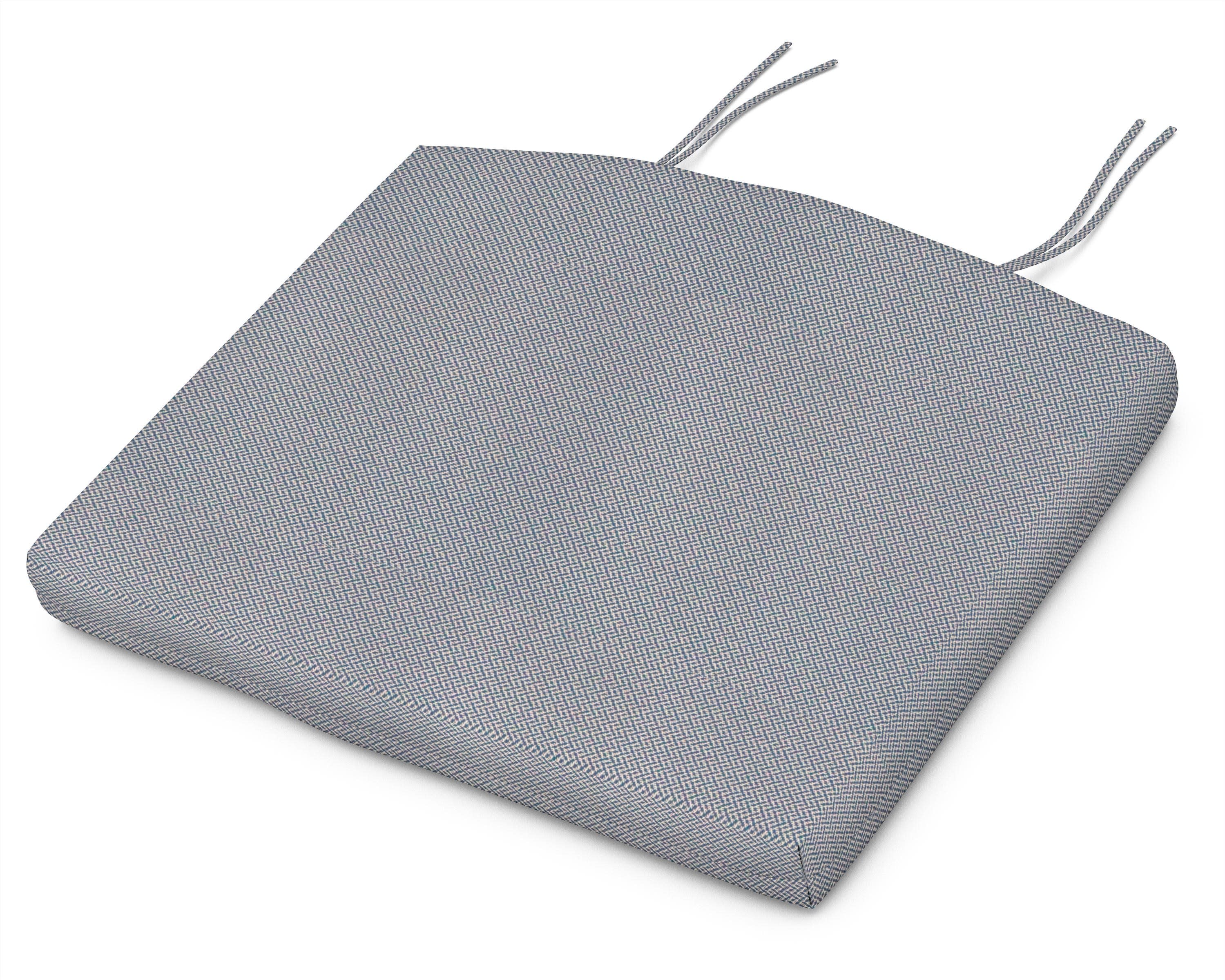 Standard Seat Cushion 18.5"D x 24"W x 2.5"H in Lattice Sky Blue
