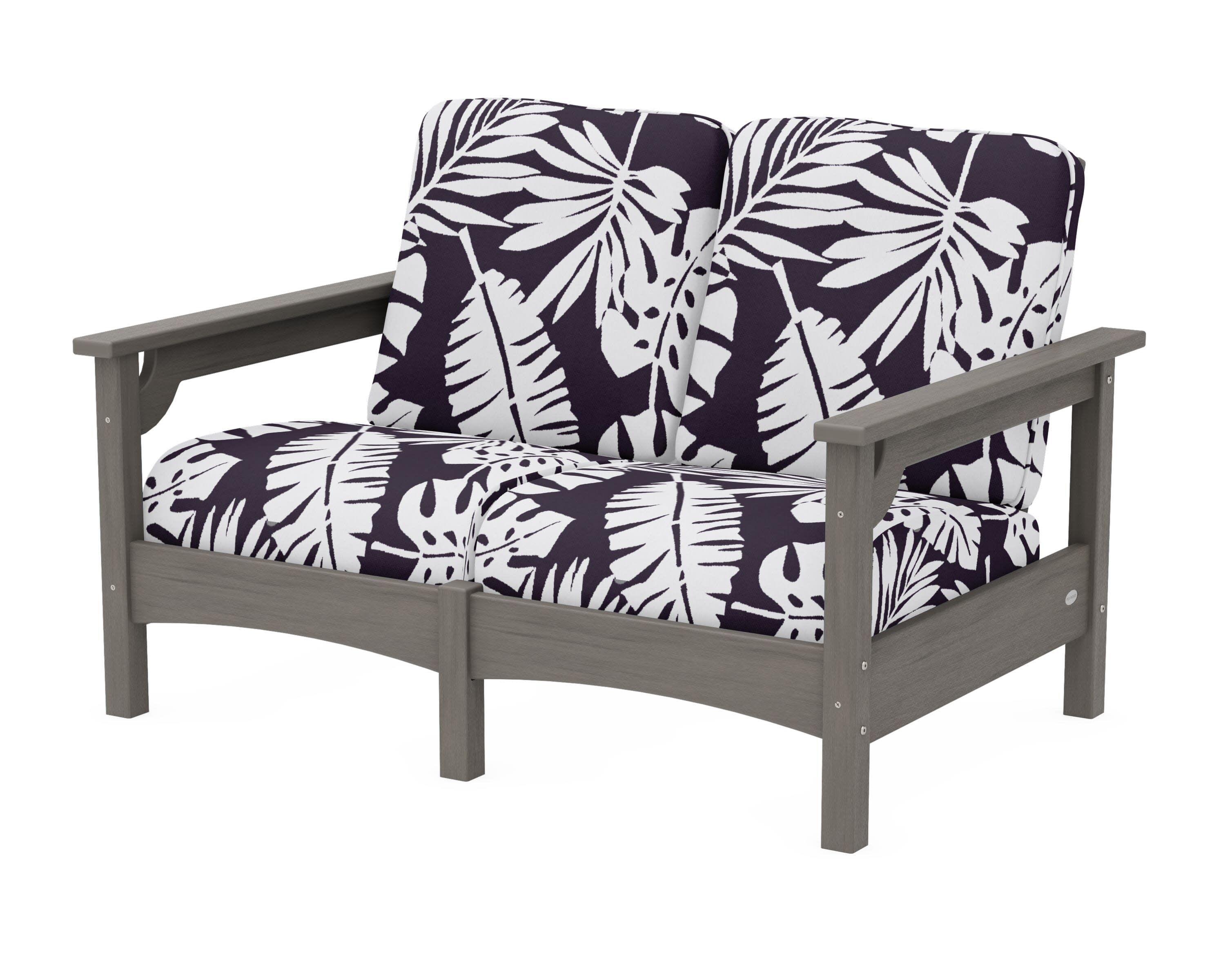 Club Loveseat in Driftwood / Leaf Navy