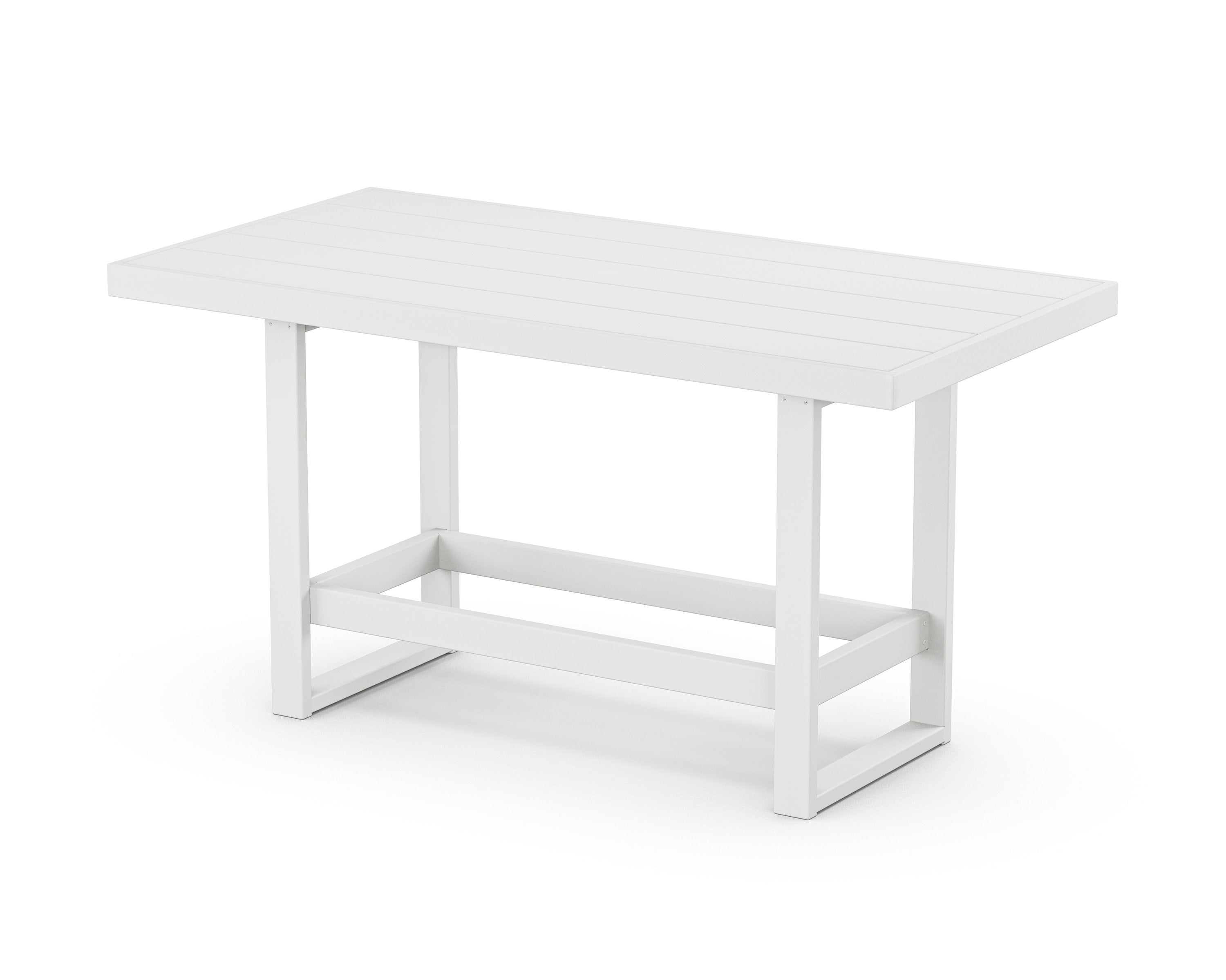 EDGE 40" x 78" Bar Table in White