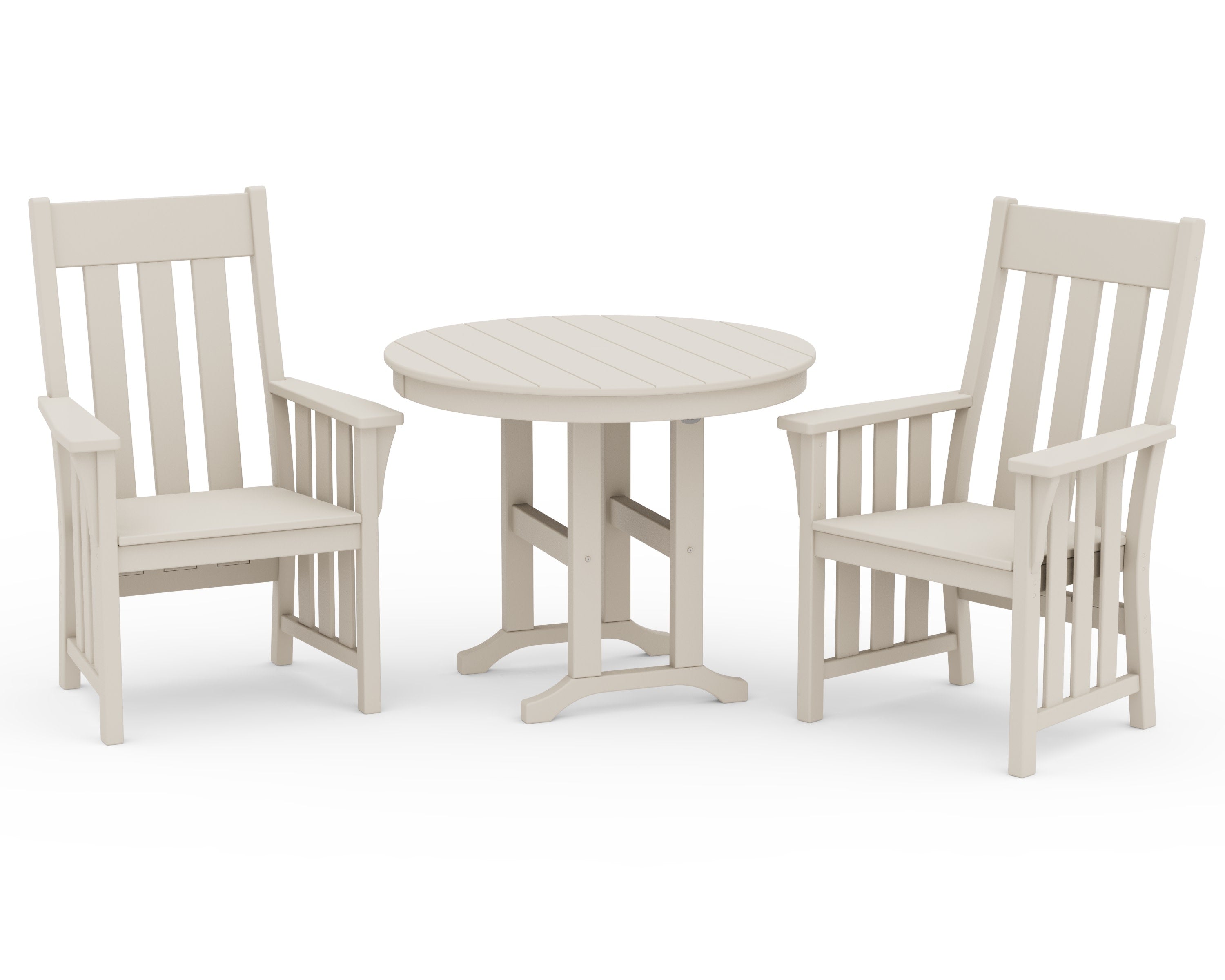 Acadia 3-Piece Farmhouse Dining Set in Sand