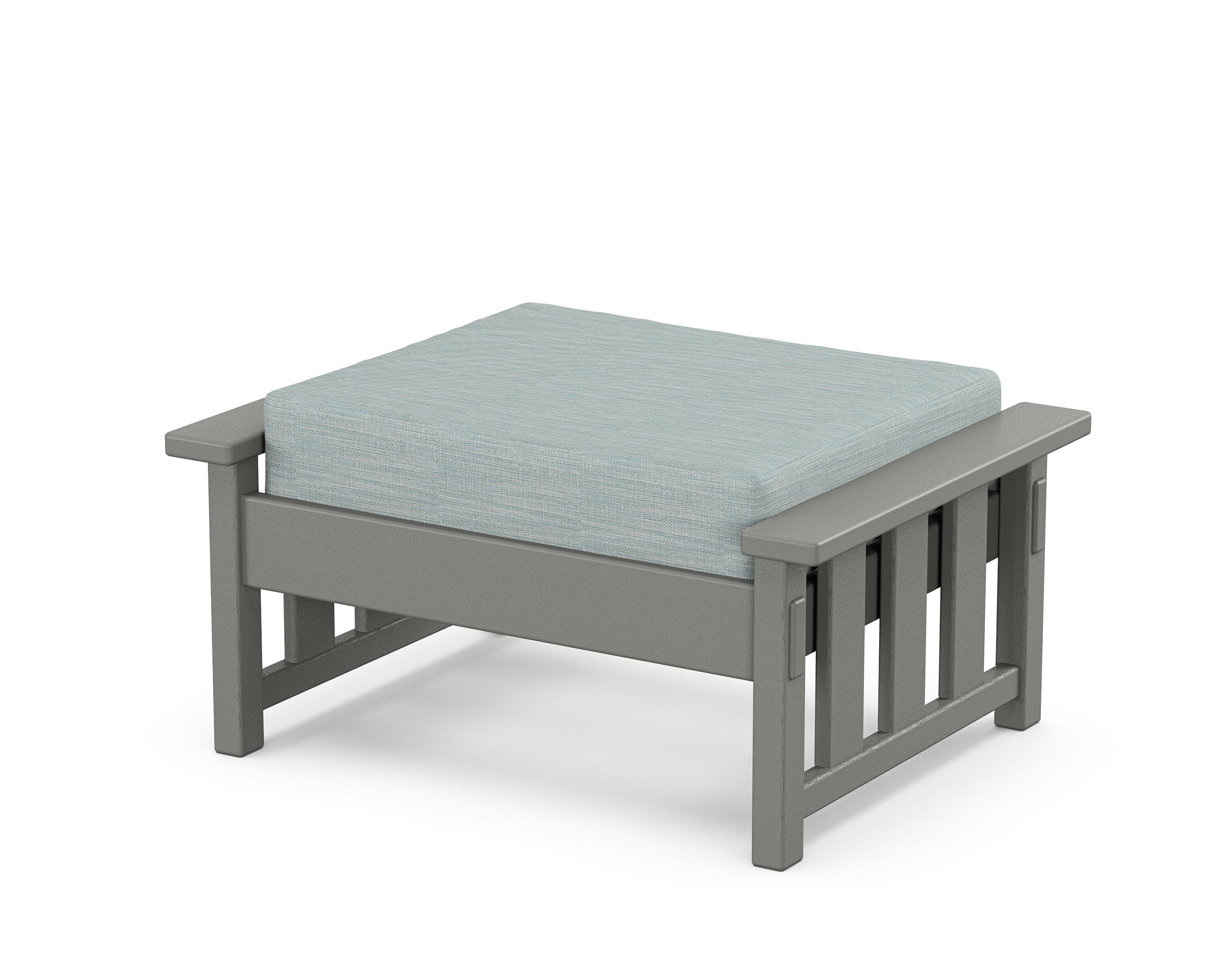 Acadia Deep Seating Ottoman in Slate Grey / Soothe Mist