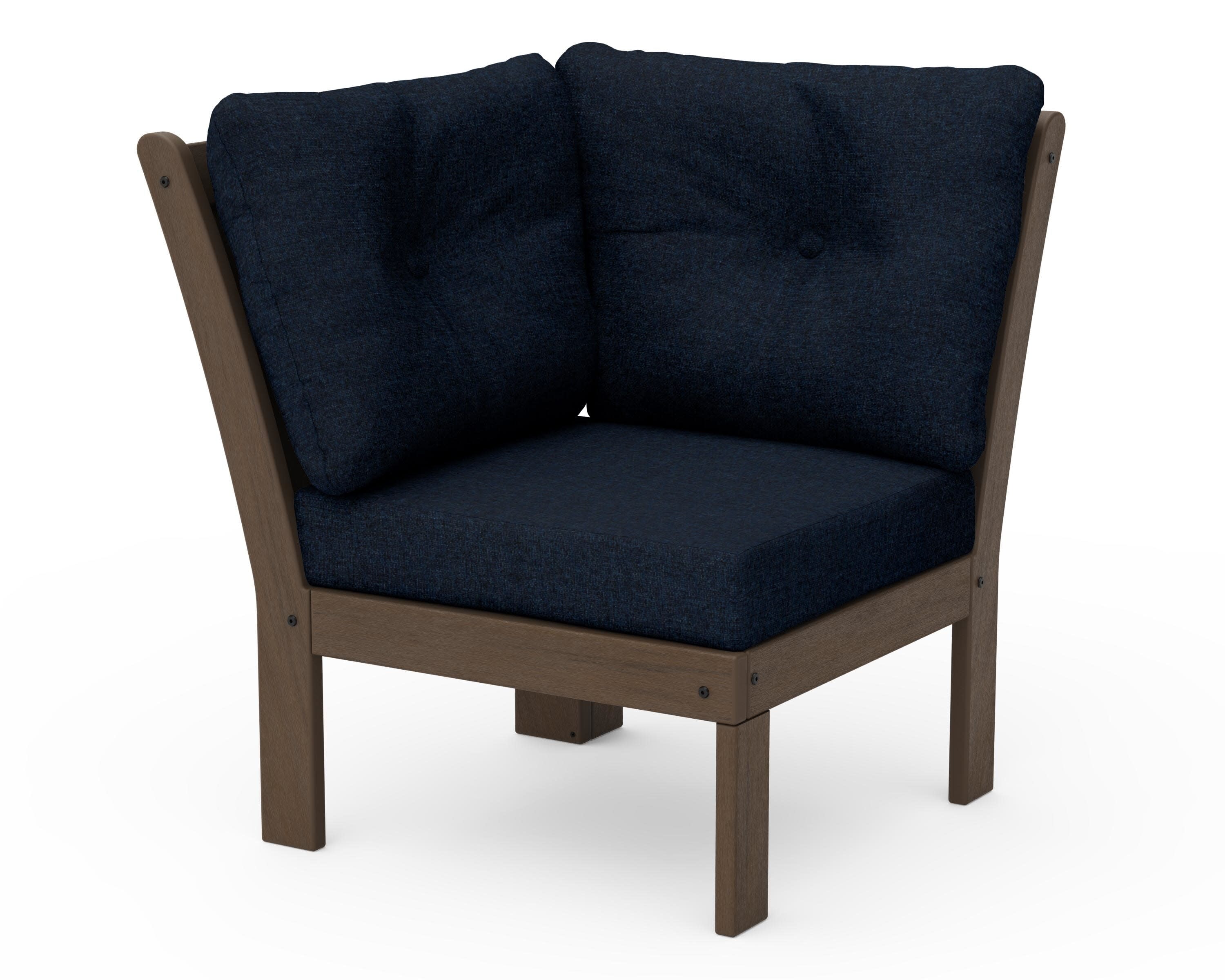 Vineyard Modular Corner Chair in Kona / Marine Indigo