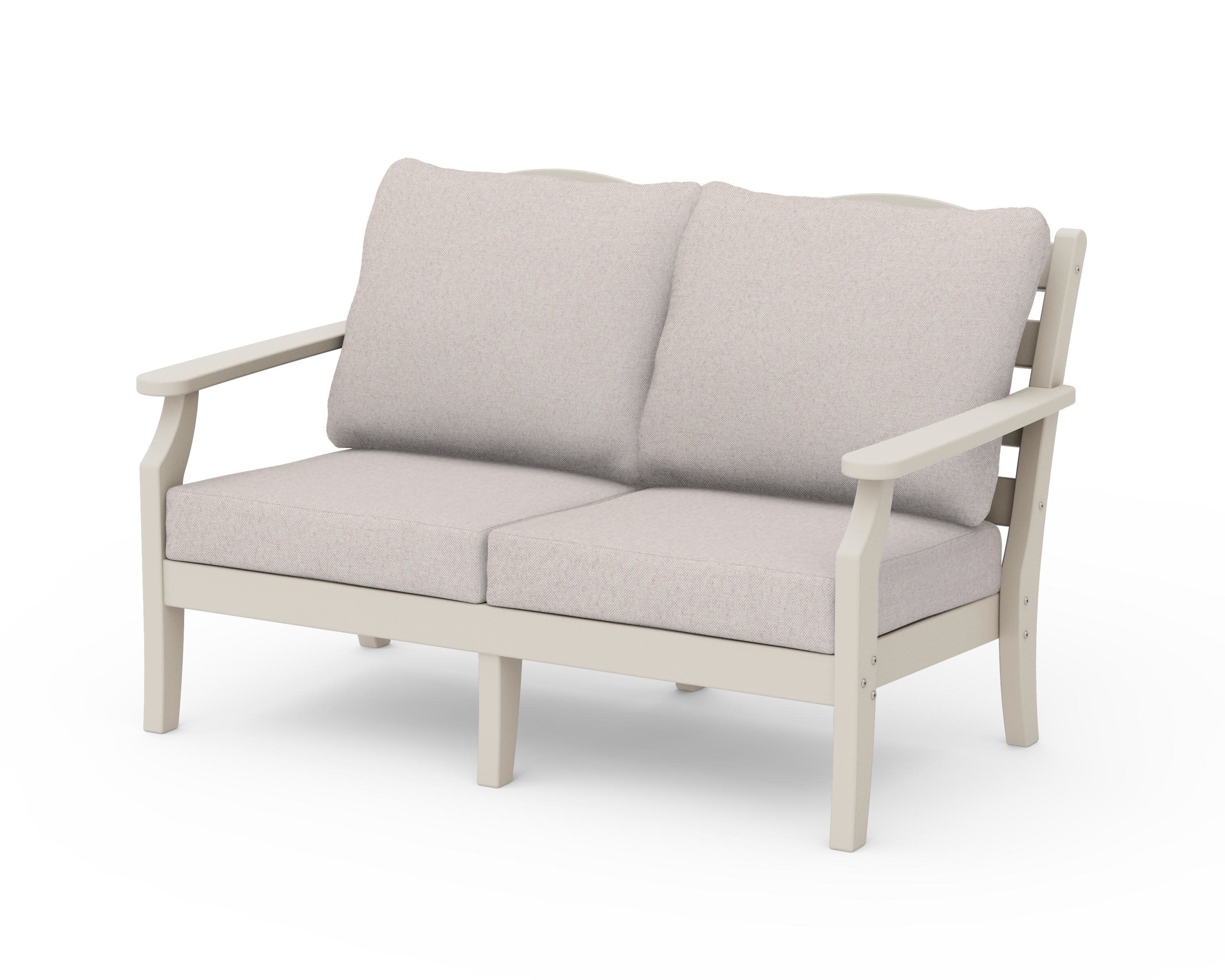 Savannah Deep Seating Loveseat in Sand / Dune Burlap