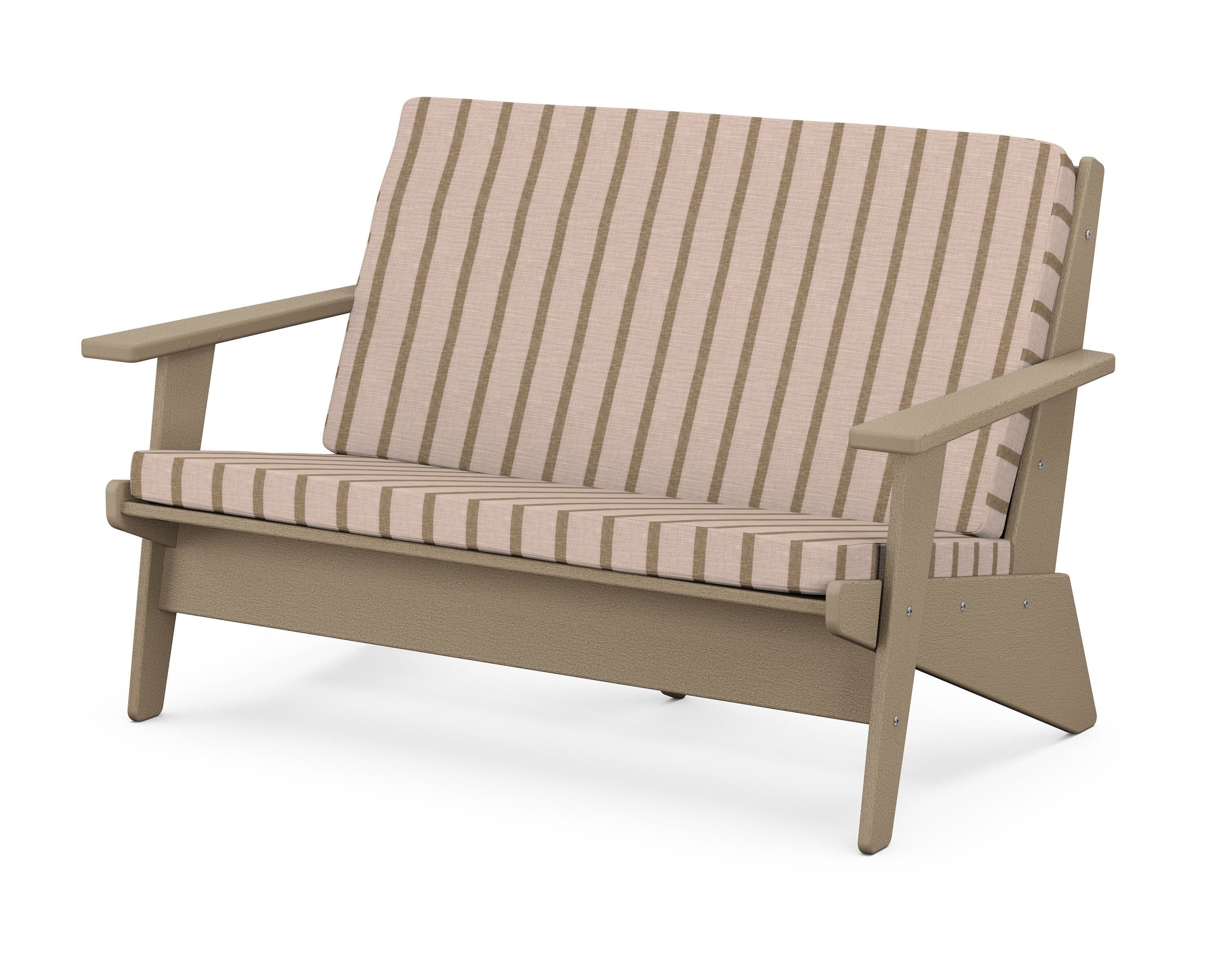 Riviera Modern Lounge Loveseat in Vintage Sahara / Unwind Cameo