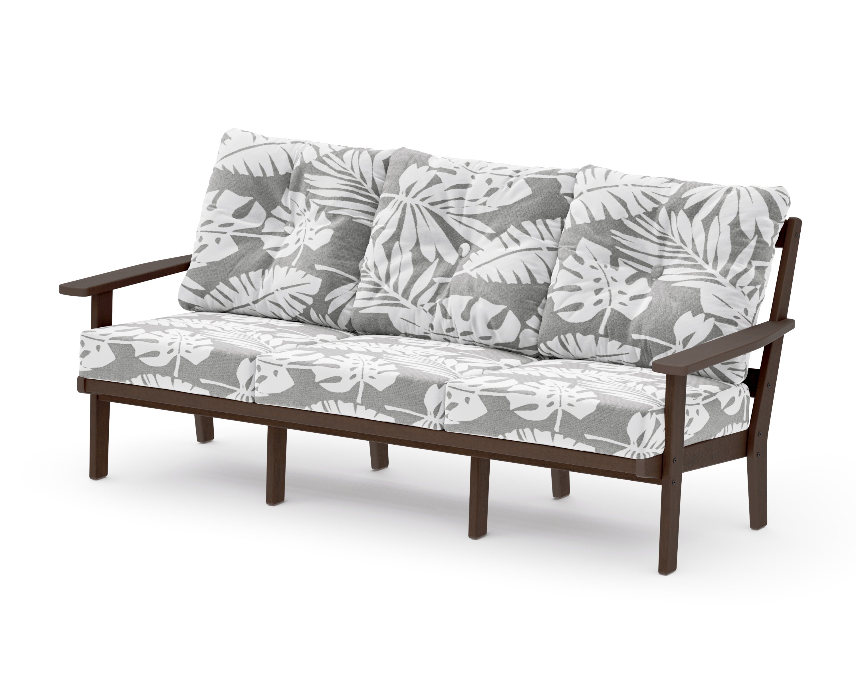 PrairieDeep Seating Sofa in Kona / Leaf Grey Mist