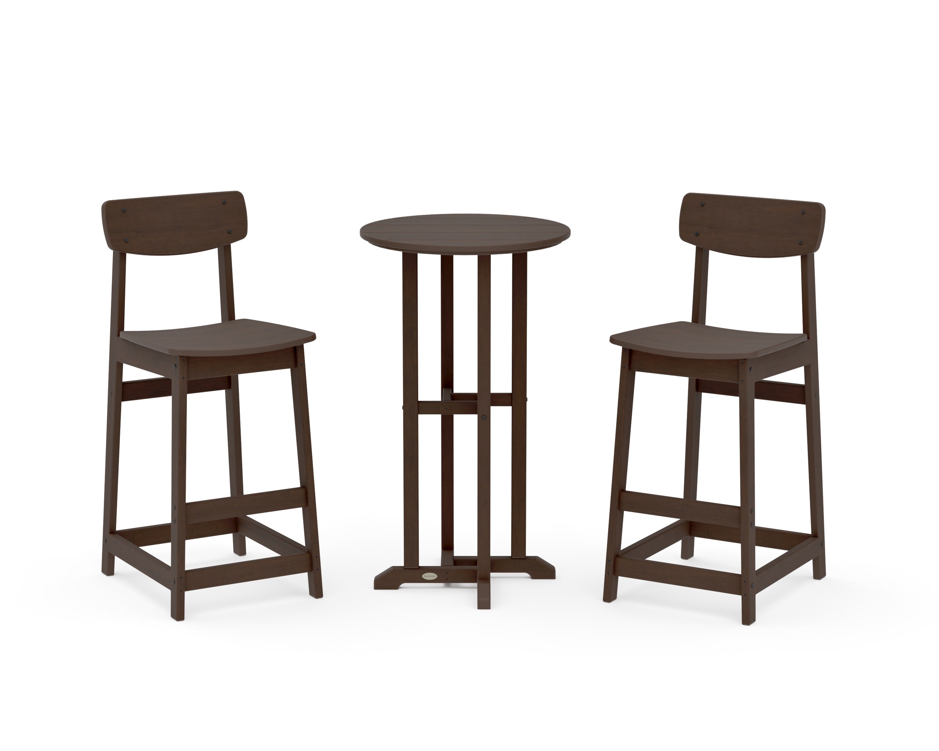 Modern Studio Urban Bar Chair 3-Piece Bistro Set in Kona