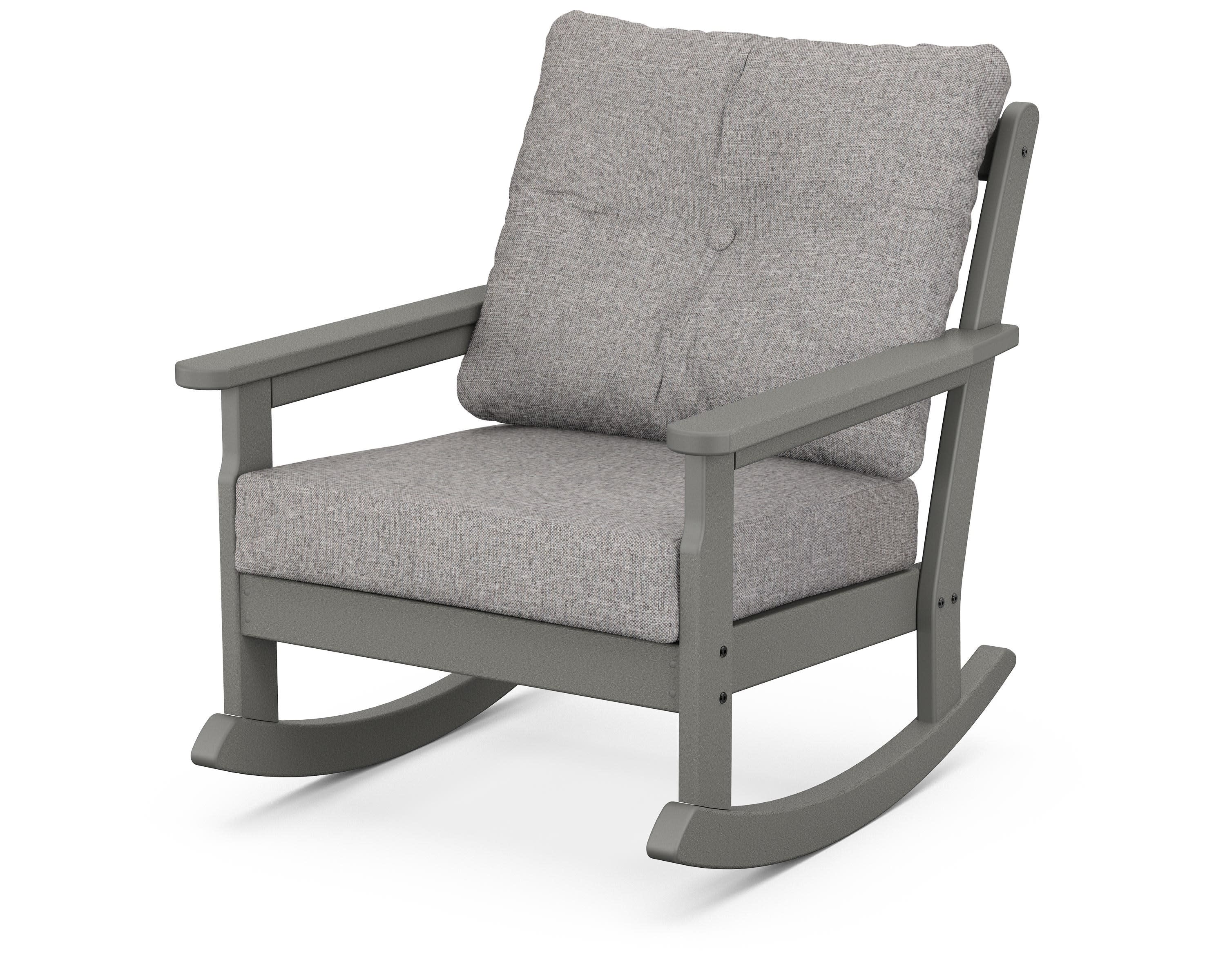 Vineyard Deep Seating Rocking Chair in Slate Grey / Grey Mist