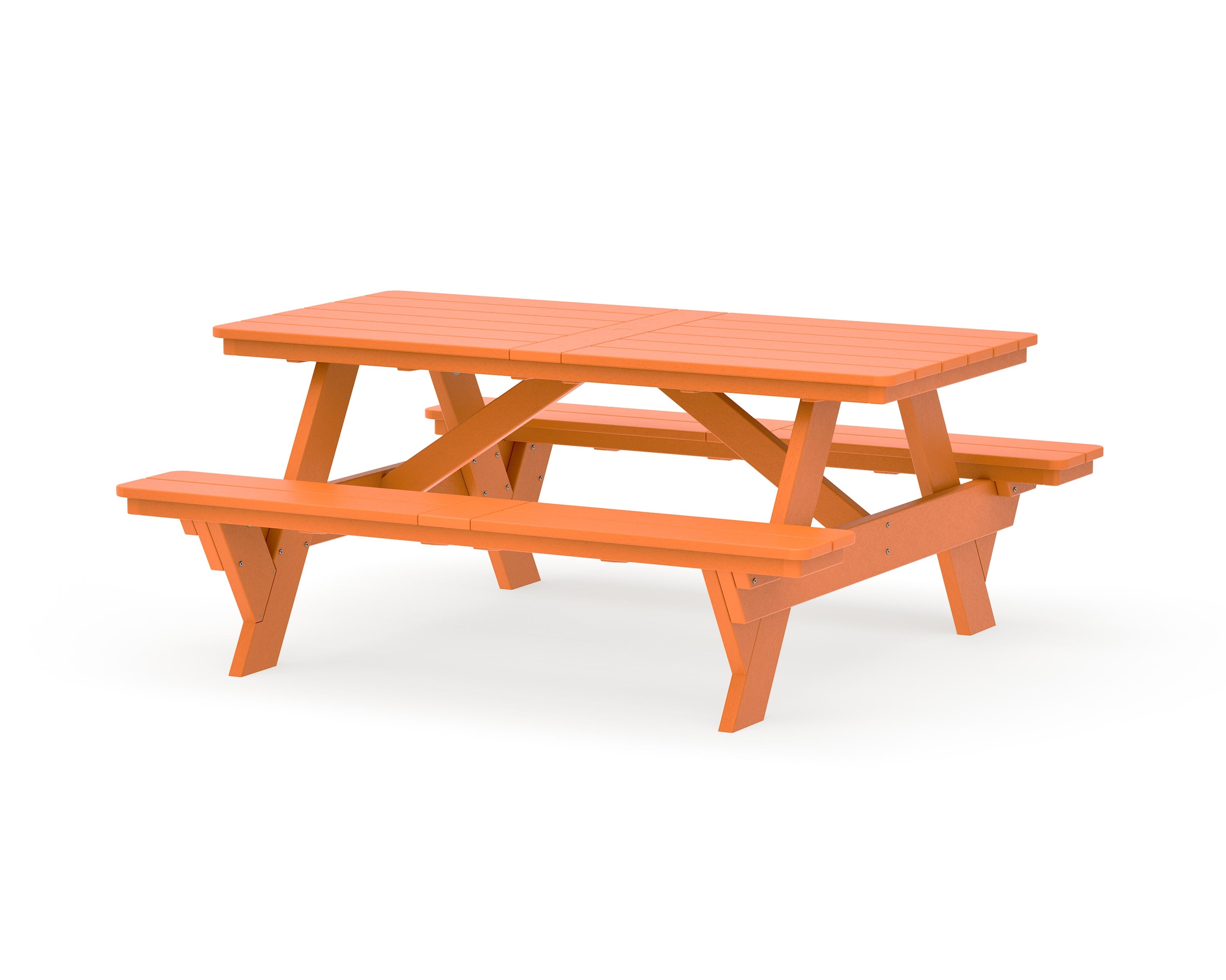 Rockford 72 Picnic Table in Tangerine
