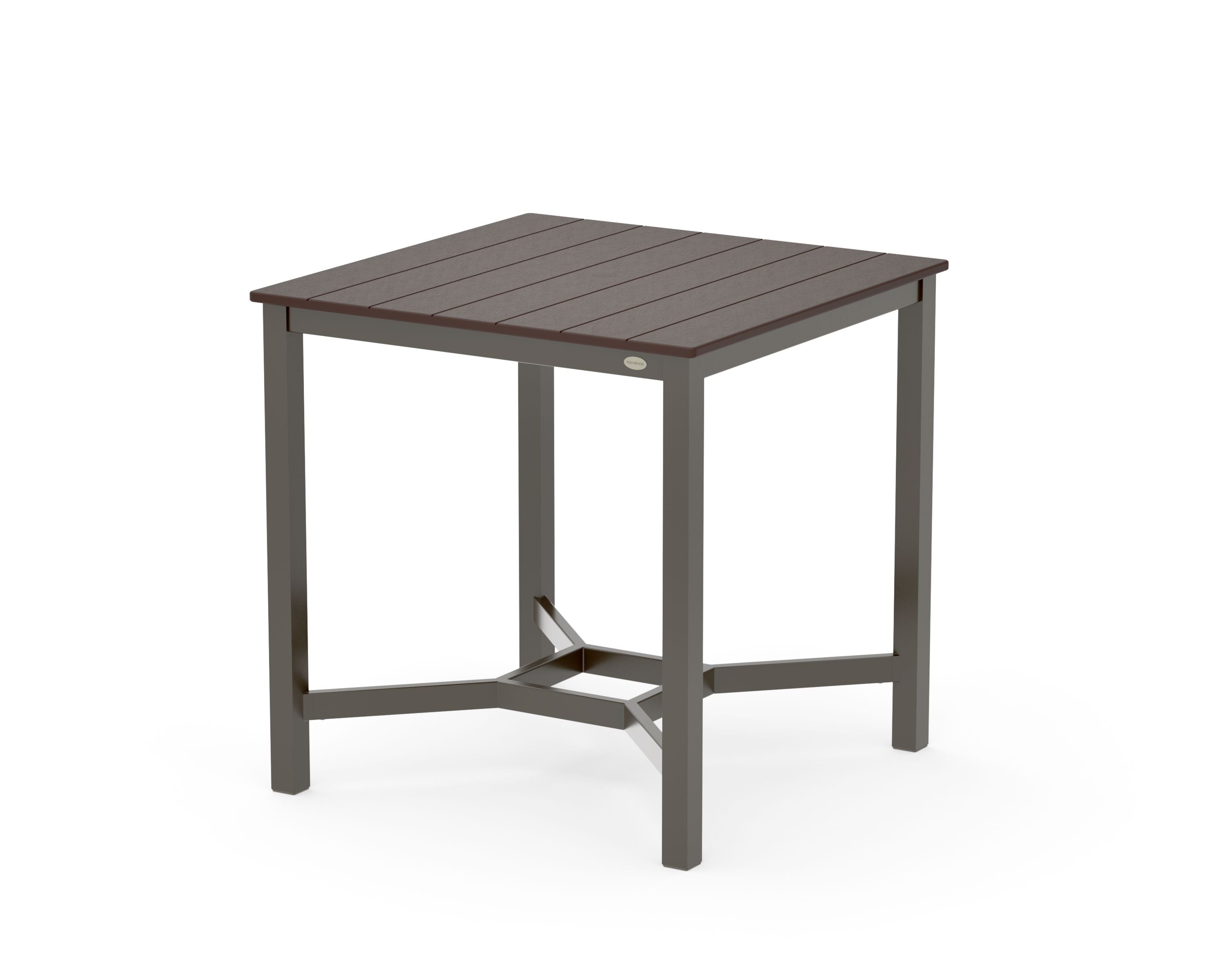 Main Street 36 x 36 Counter Table in Bronze / Mahogany