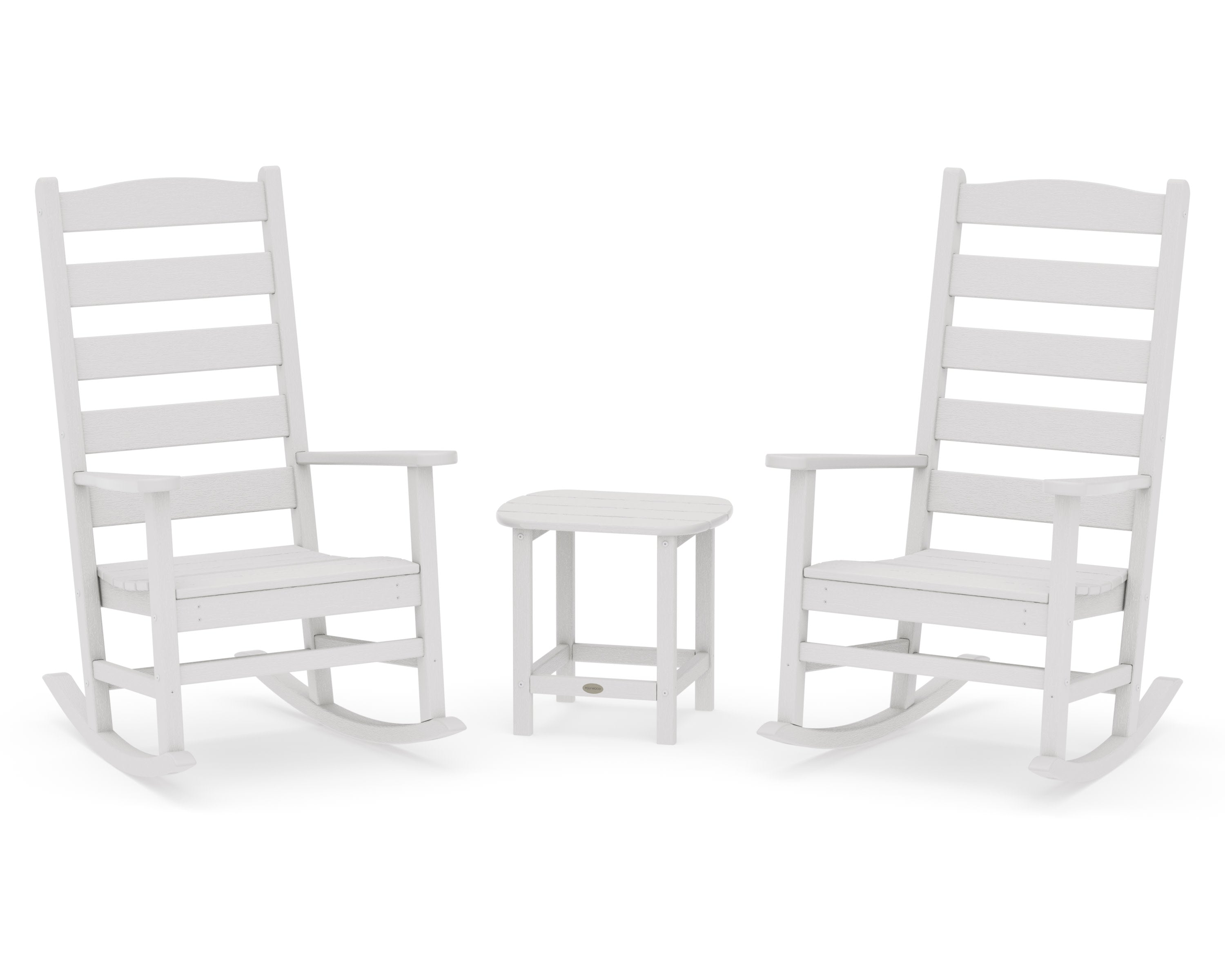 Shaker 3-Piece Porch Rocking Chair Set in Vintage White