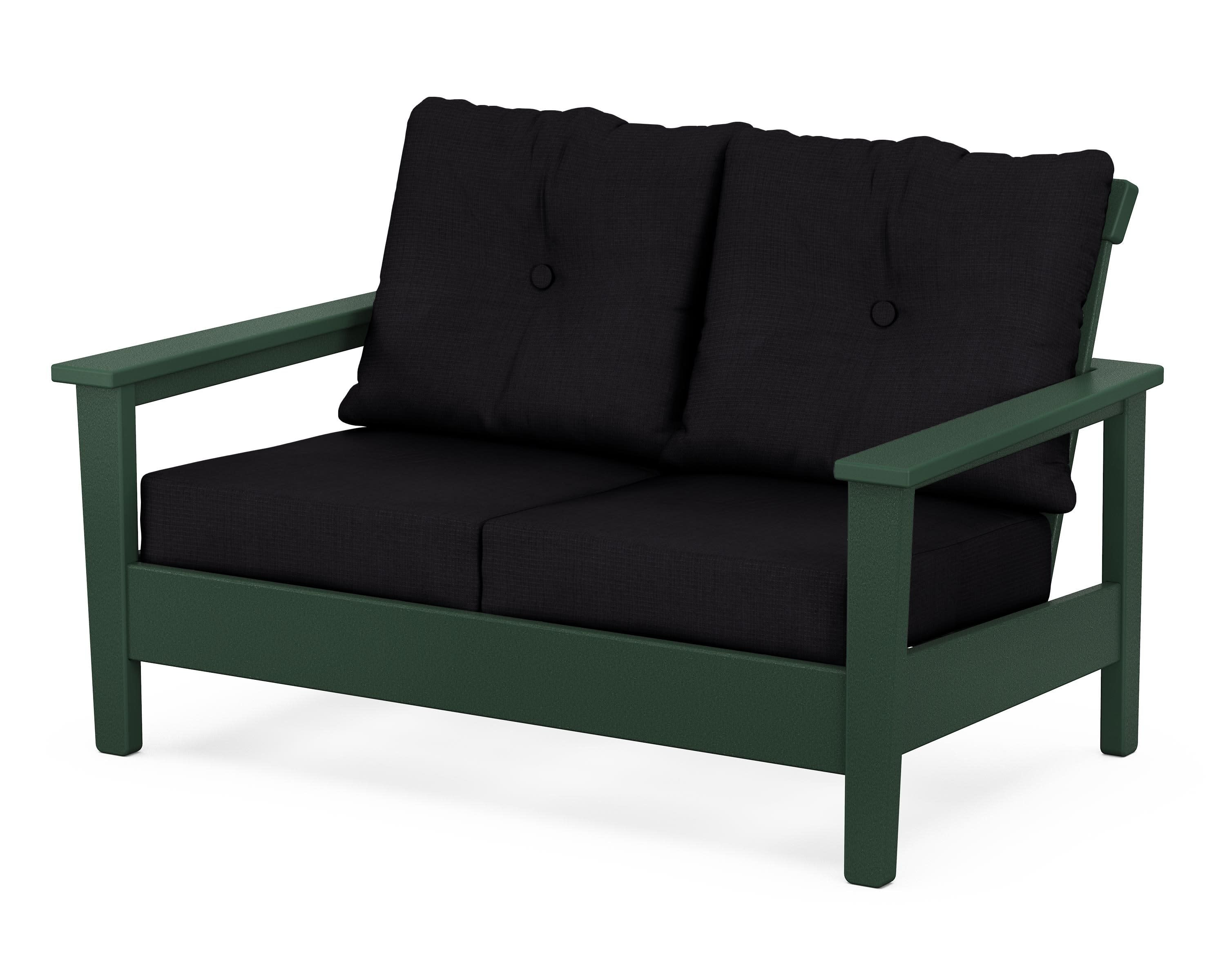 Prescott Deep Seating Loveseat in Green / Midnight Linen