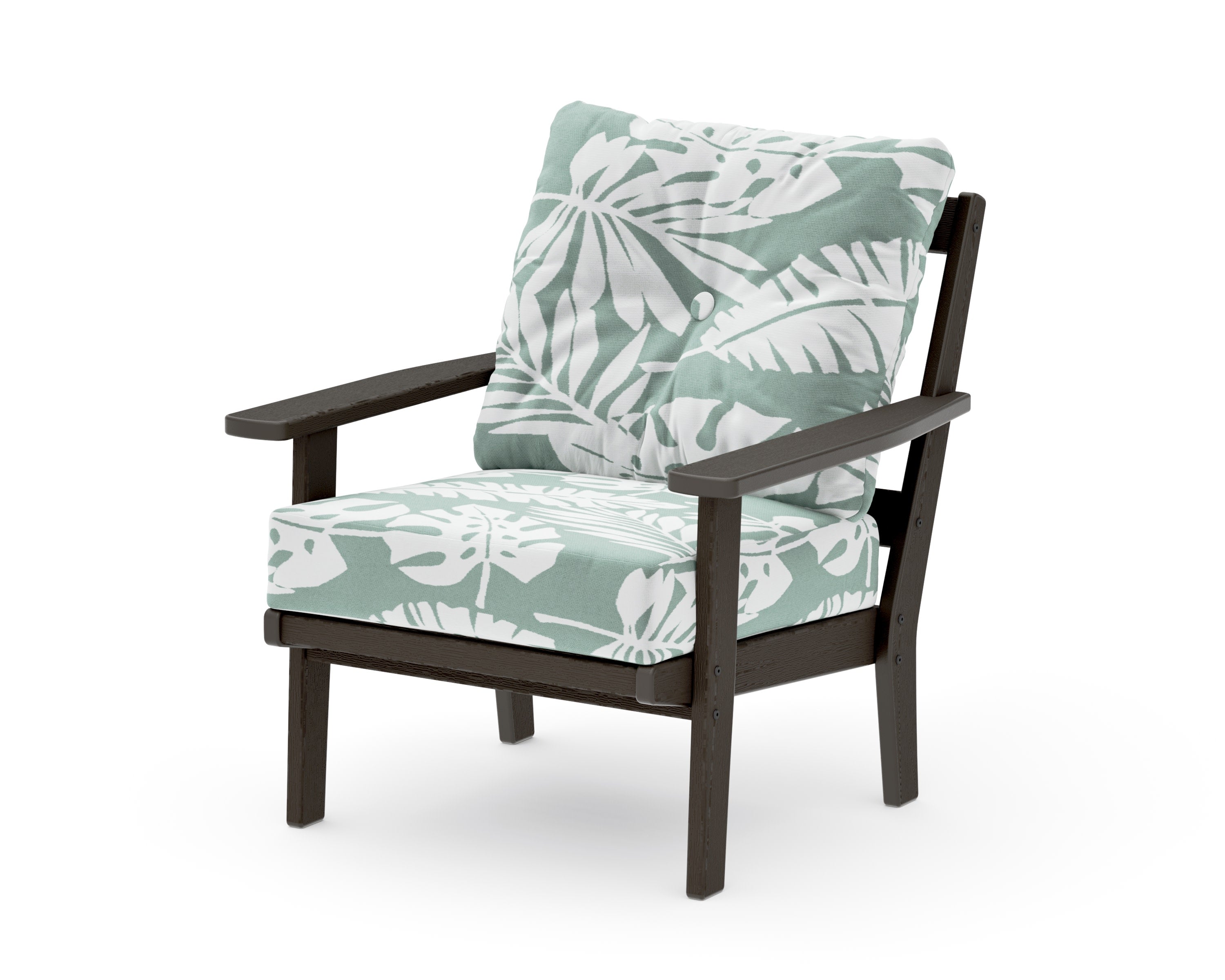 Prairie Deep Seating Chair in Vintage Coffee / Leaf Glacier Spa