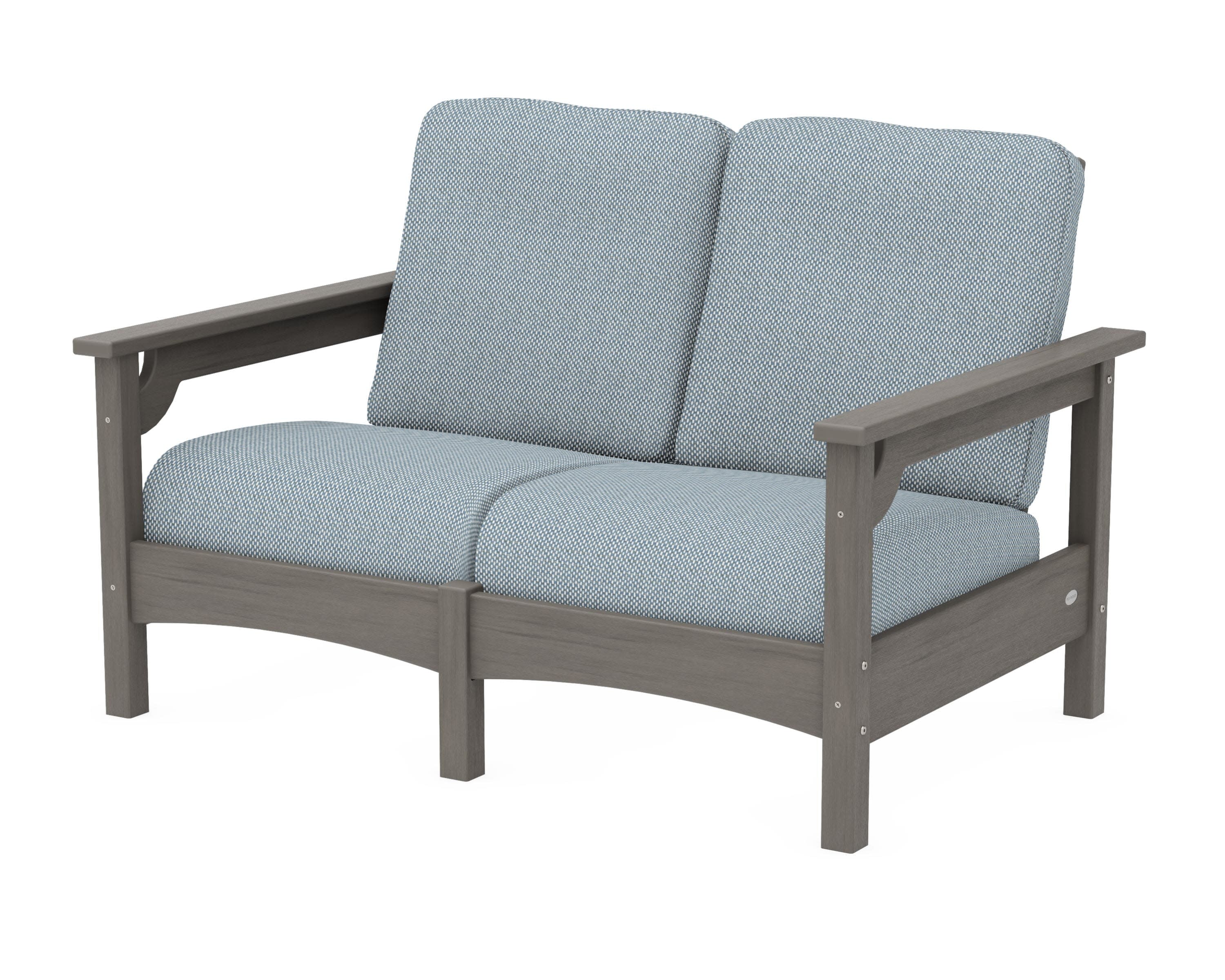 Club Loveseat in Driftwood / Exhale Sky