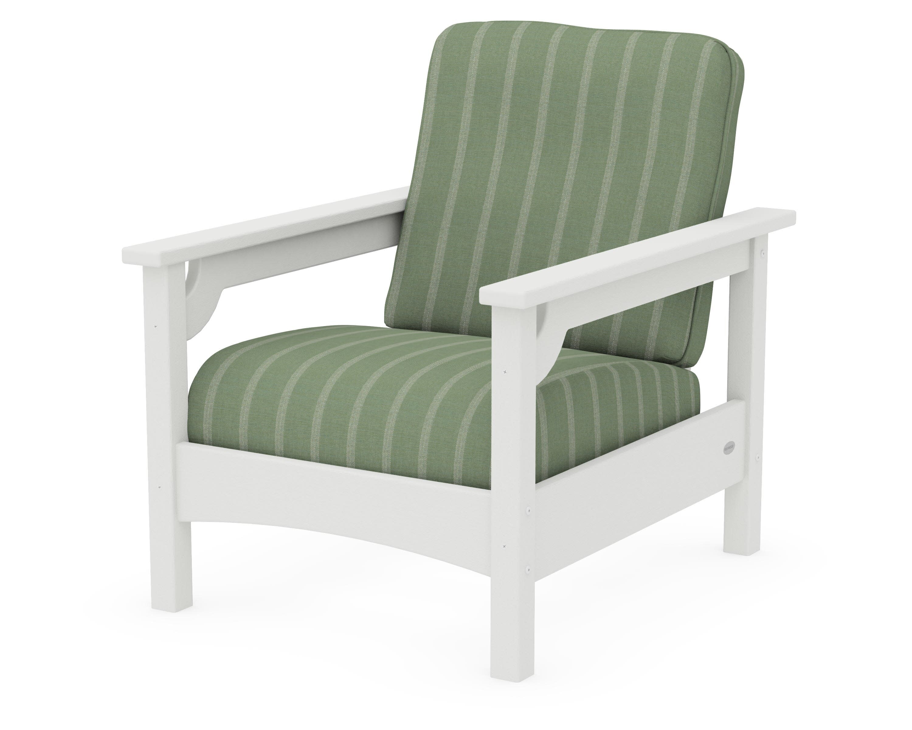 Club Chair in Vintage White / Unwind Rainwashed