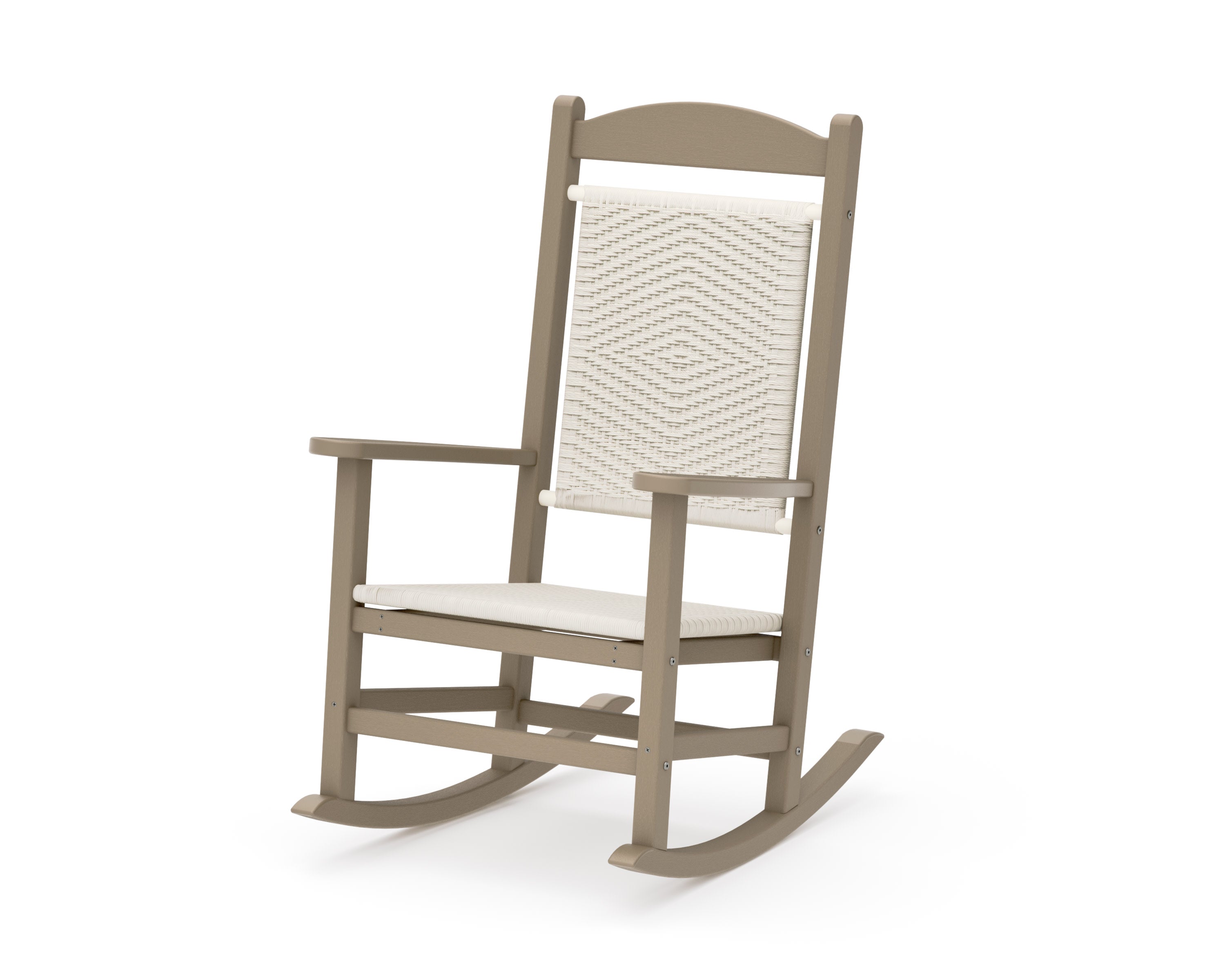 Presidential Woven Rocking Chair in Vintage Sahara / White Loom