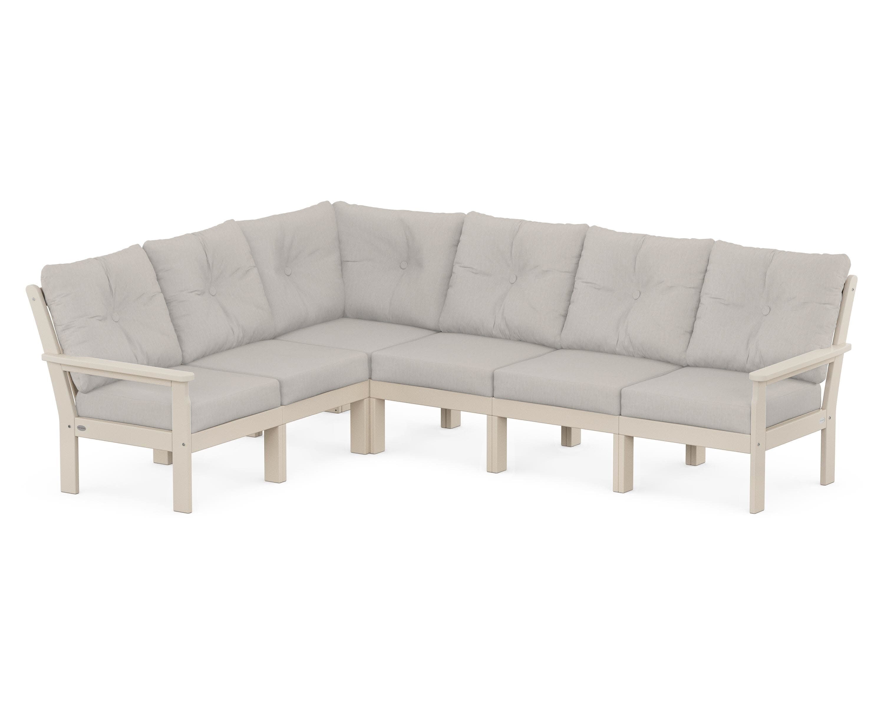 Vineyard 6-Piece Sectional in Sand / Cast Ash