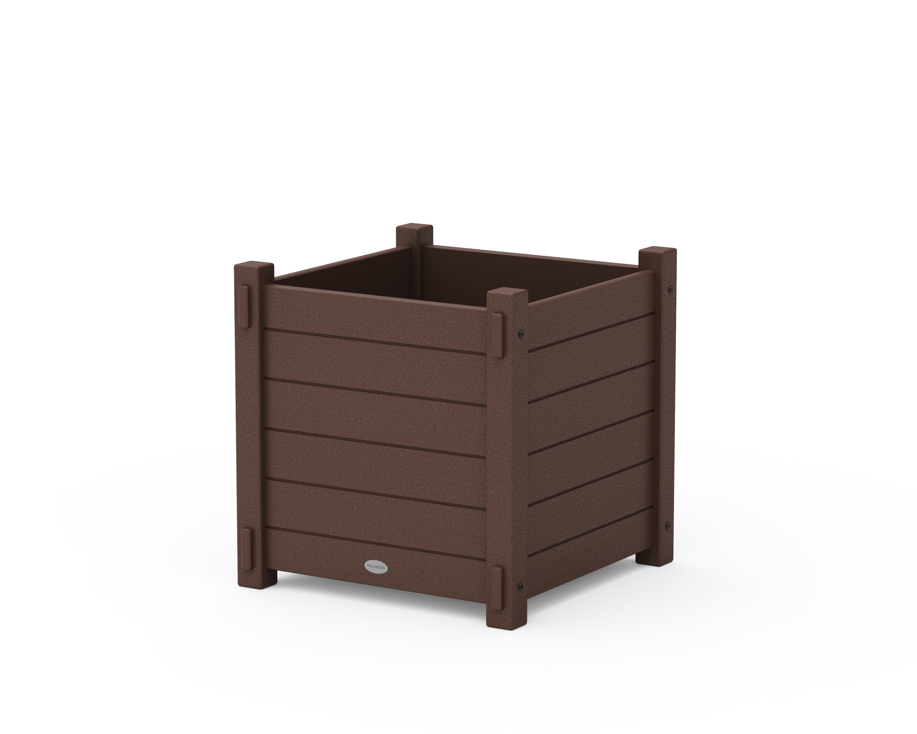 Nautical Large Square Planter Box in Mahogany